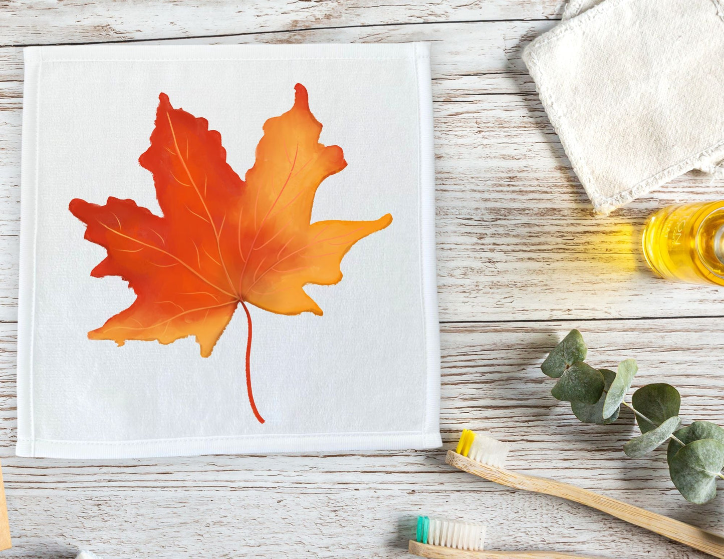 Maple Leaf Washcloth - MerikaArt