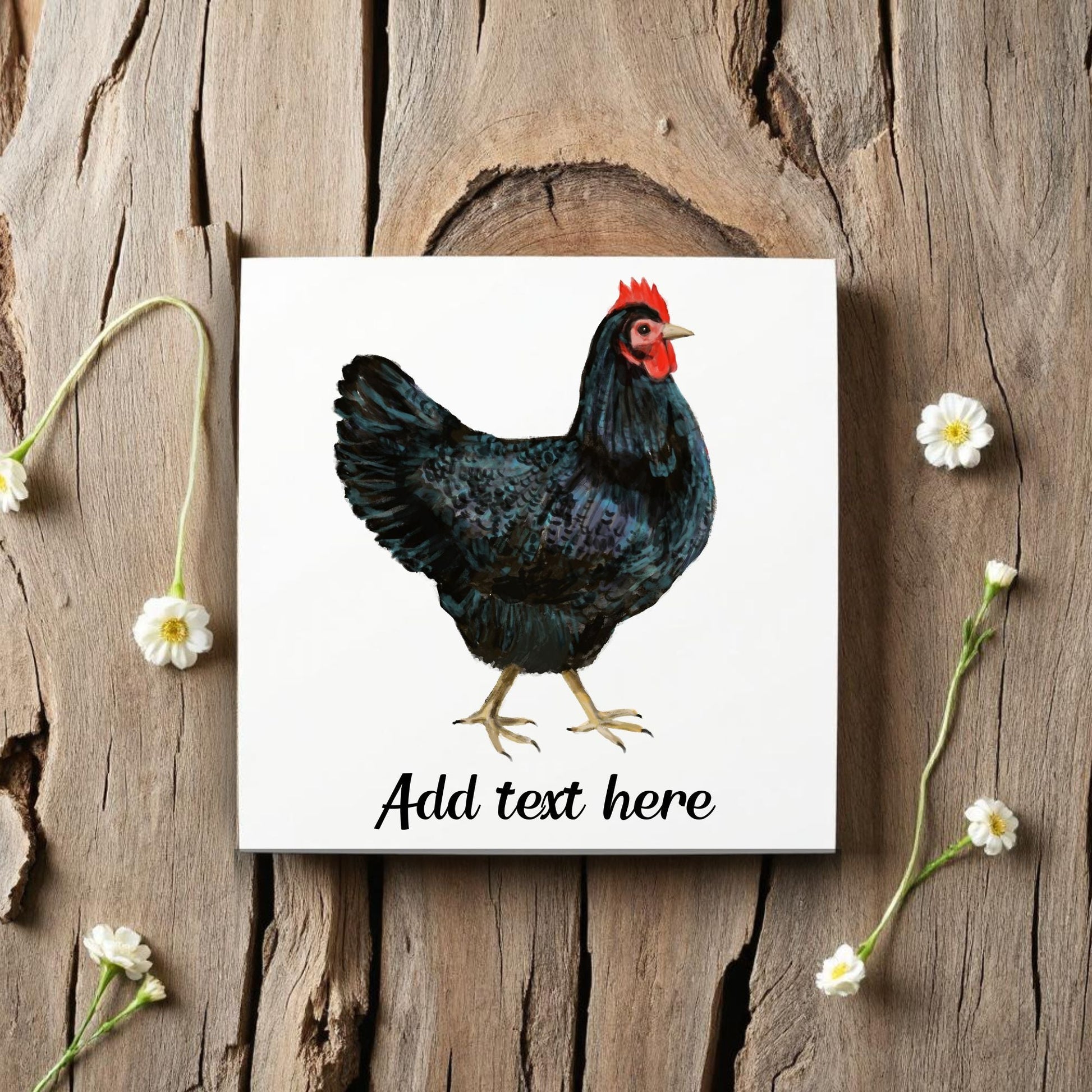 Midnight Hen Ceramic Tile - MerikaArt