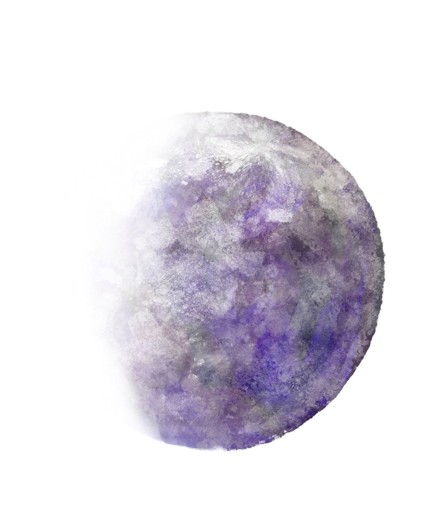 Moon Phases Set of 3 Prints, Purple Moon Poster, Galaxy Artwork, Home Wall Decor, Modern Art, Bedroom Wall Decor, Lunar phase, Space Art - MerikaArt