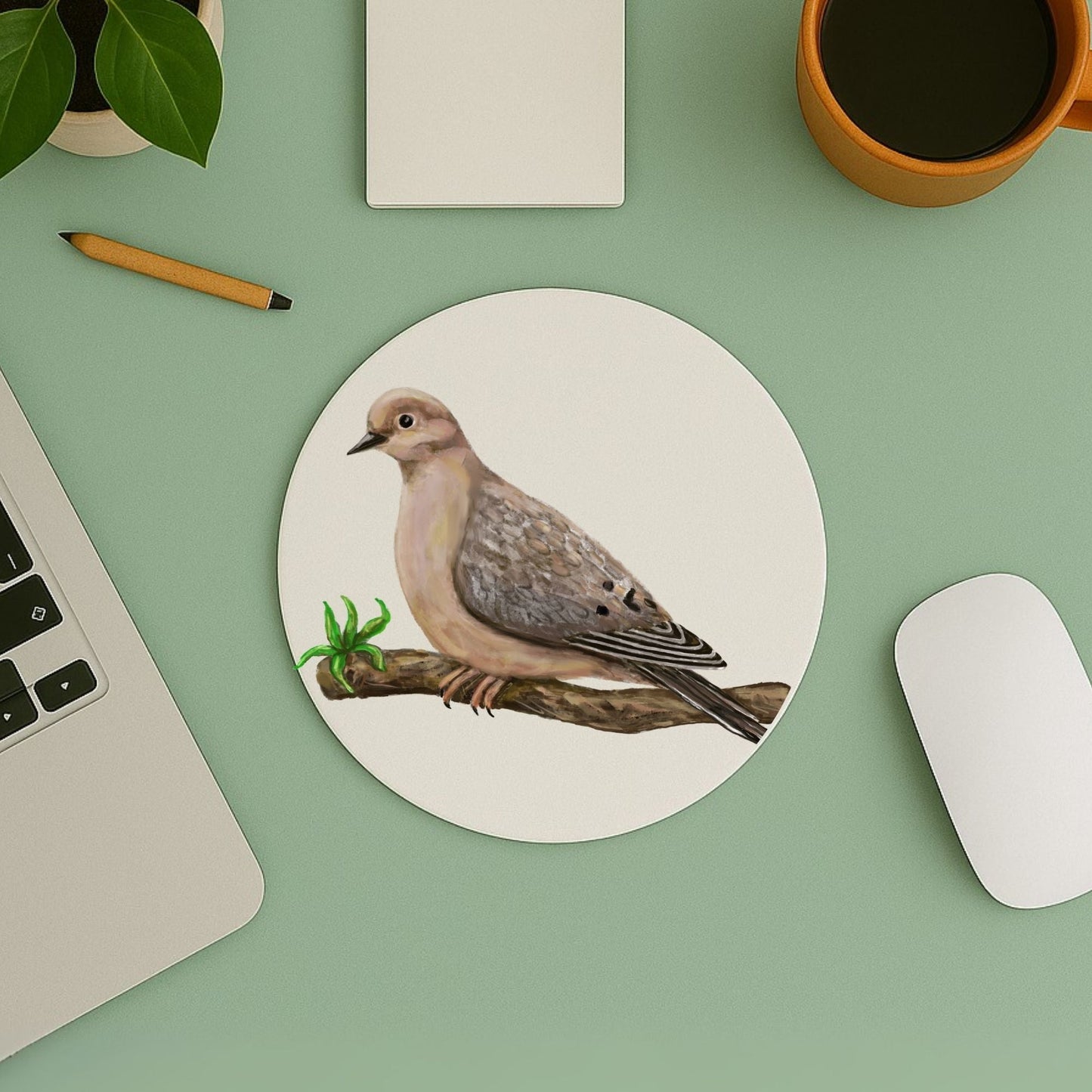 Mourning Dove Mousepad - MerikaArt