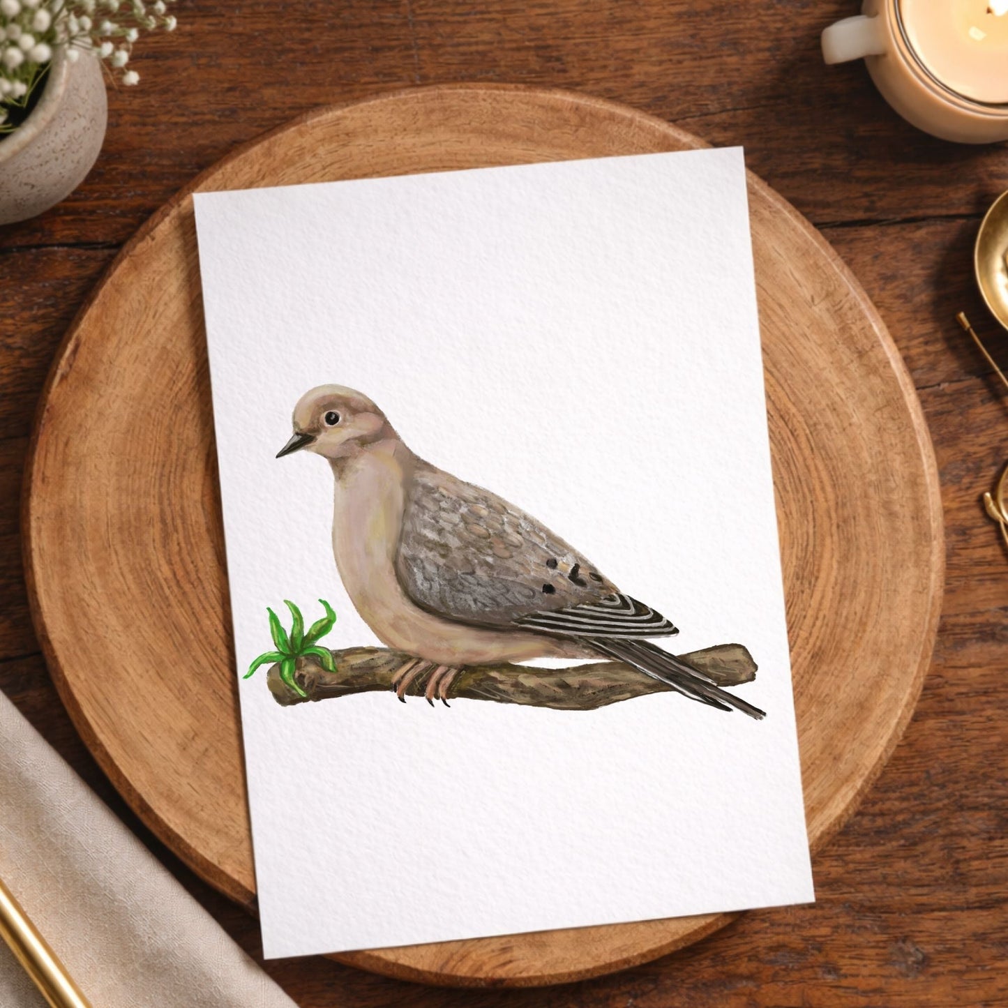 Mourning Dove Postcard - MerikaArt