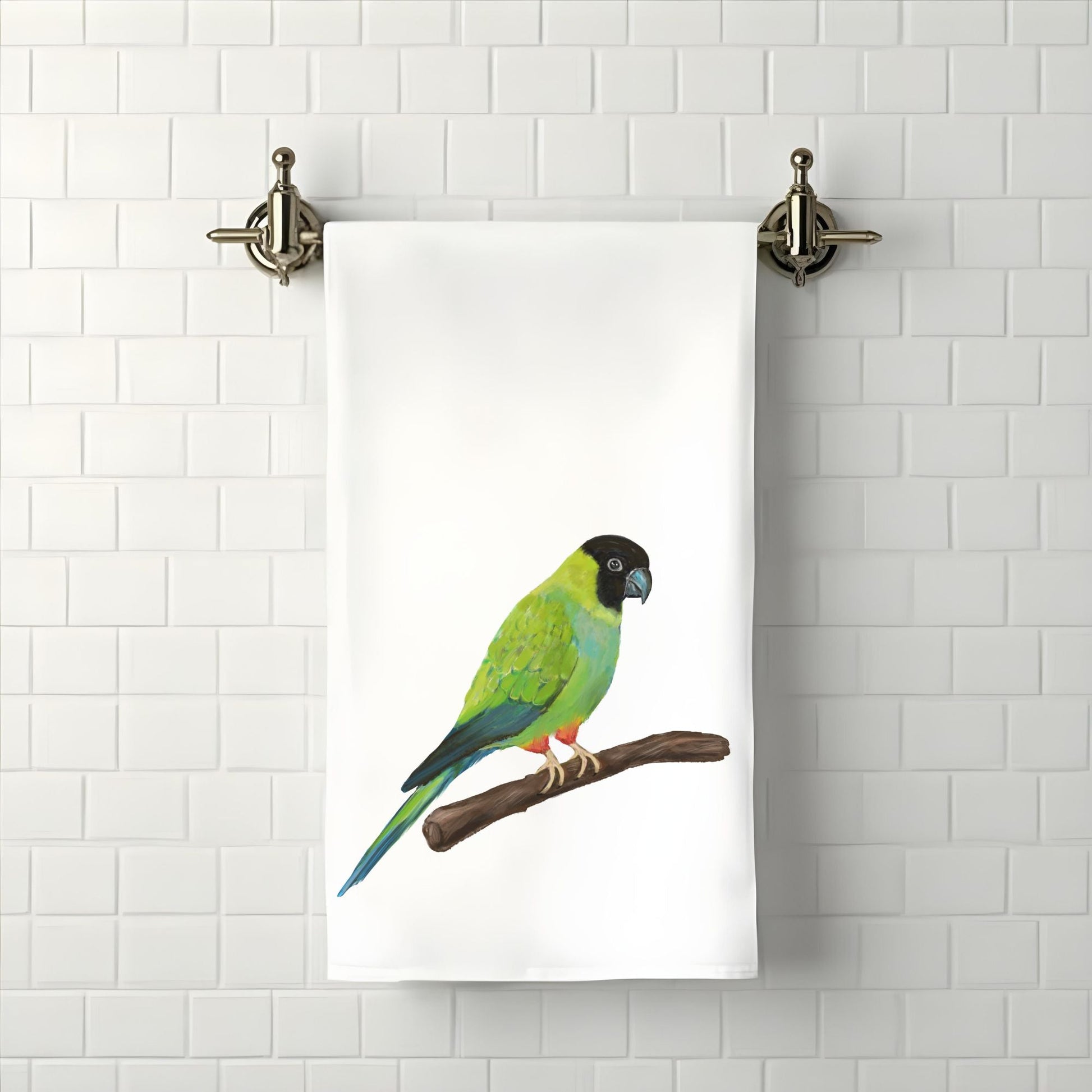 Nanday Conure Bathroom Towel - MerikaArt