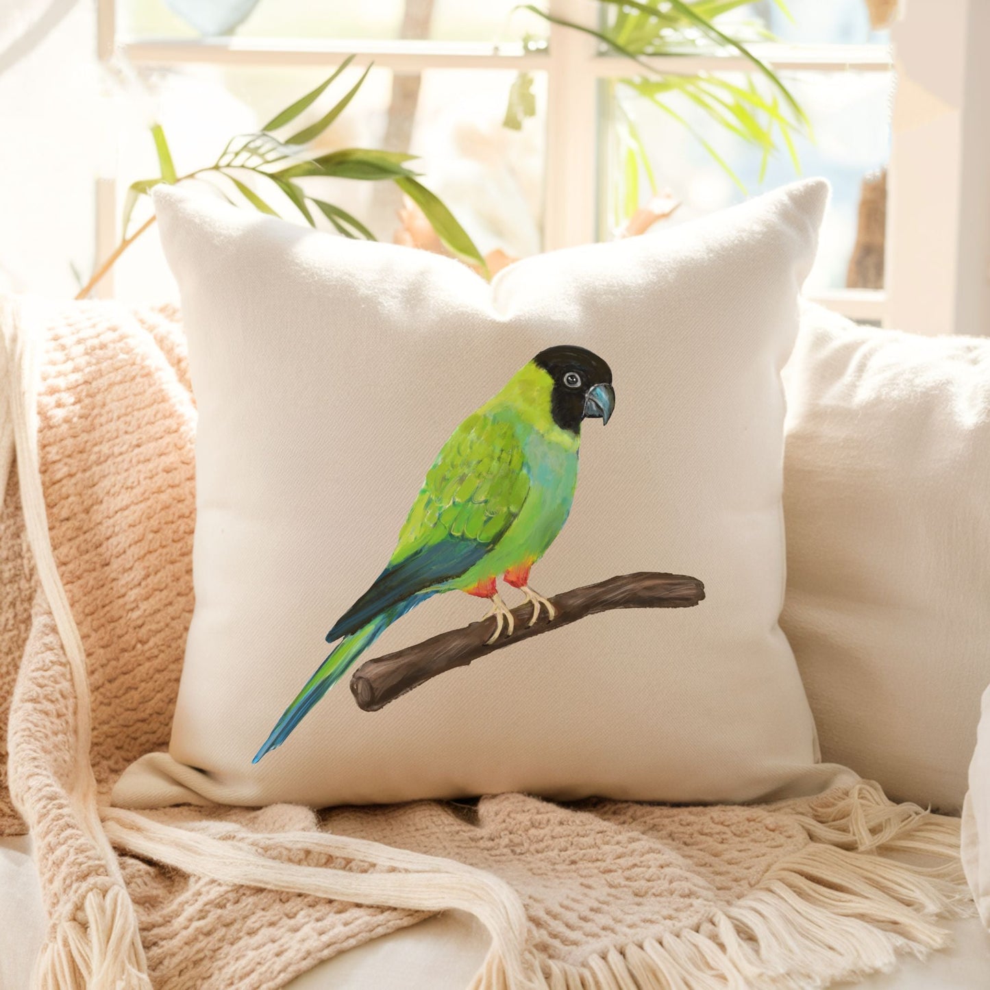 Nanday Conure Pillow - MerikaArt