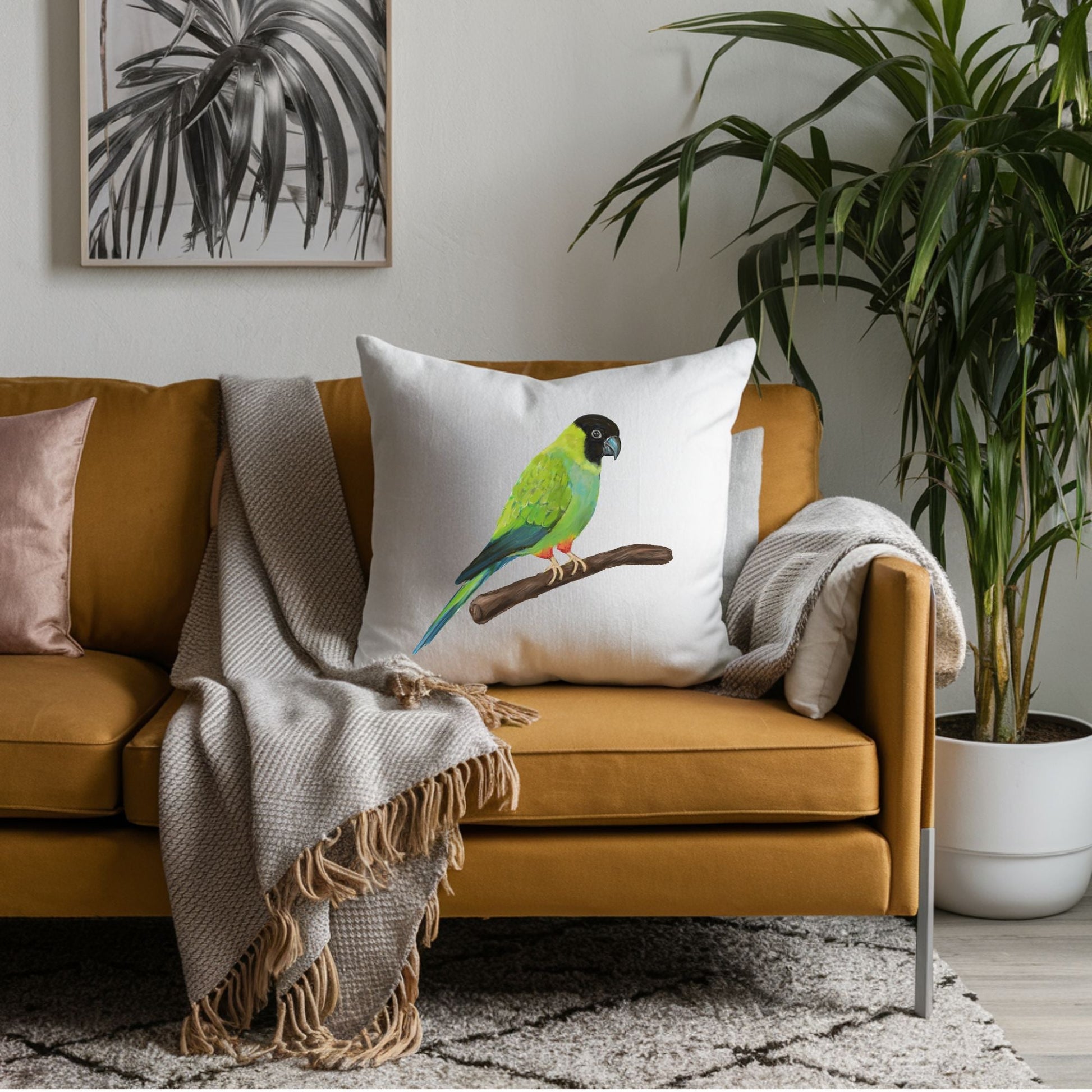 Nanday Conure Pillow - MerikaArt