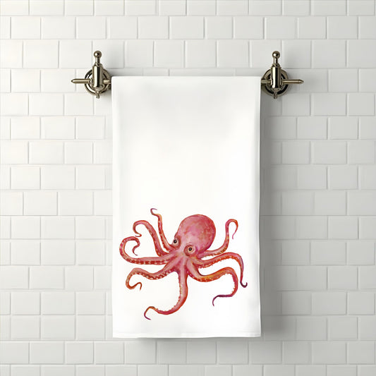 Octopus Bathroom Towel - MerikaArt