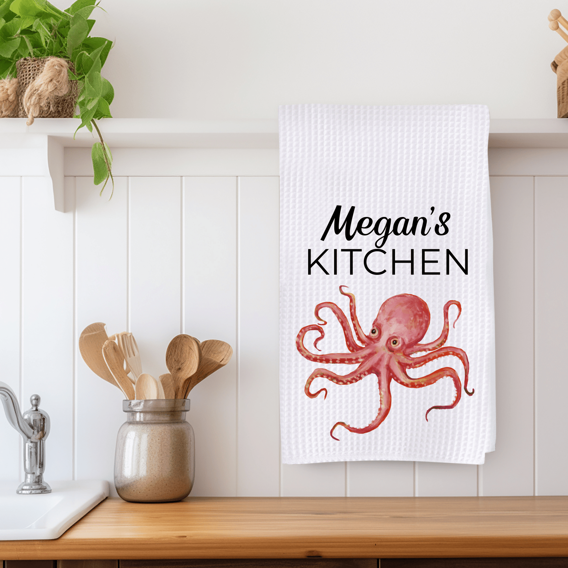 Octopus Kitchen Towel - MerikaArt