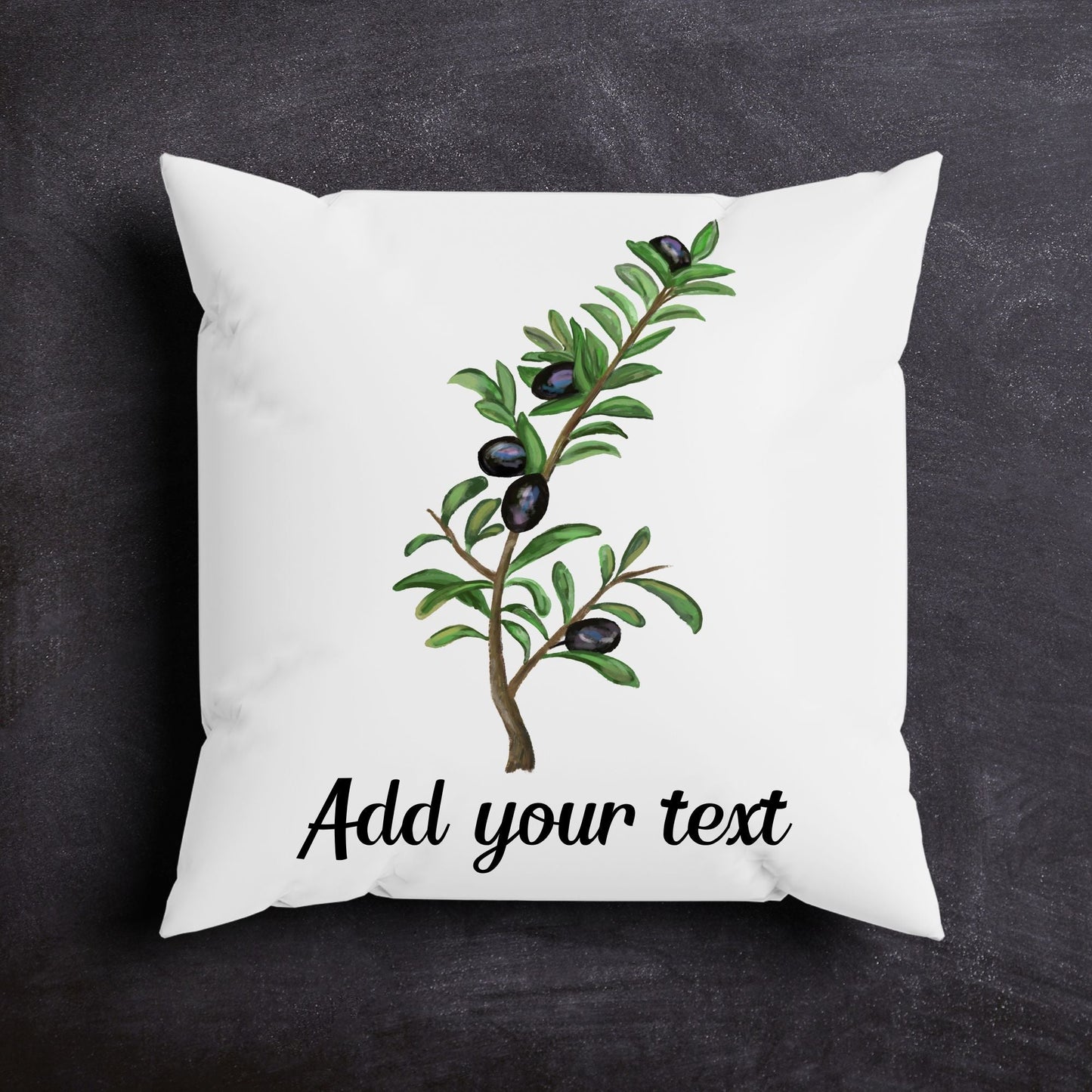 Olive Branch Pillow - MerikaArt