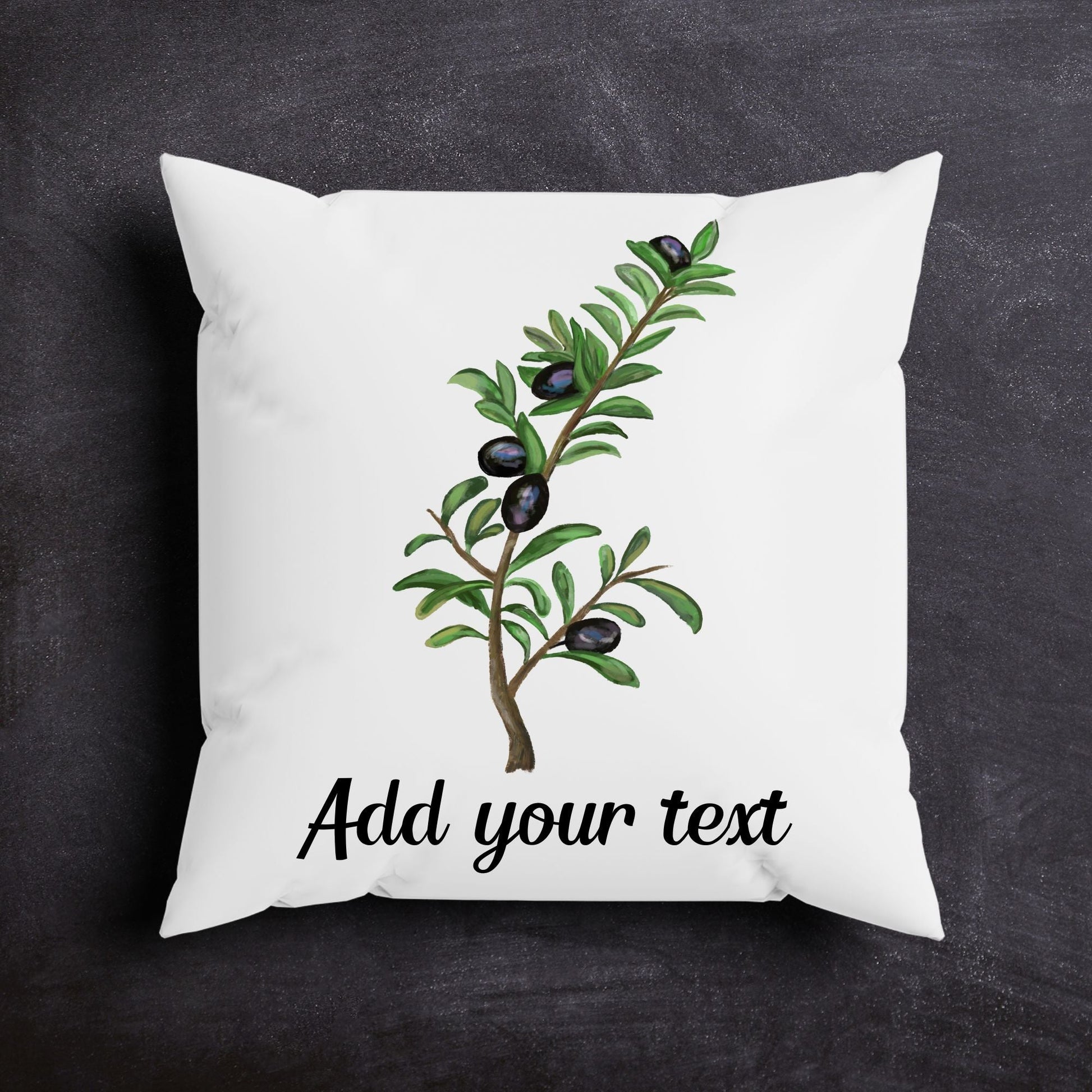 Olive Branch Pillow - MerikaArt
