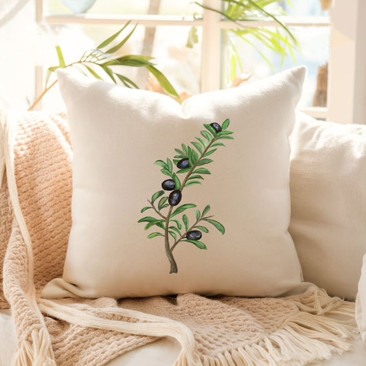 Olive Branch Pillow - MerikaArt