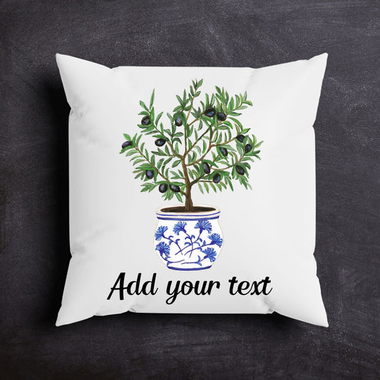 Olive Tree Pillow - MerikaArt