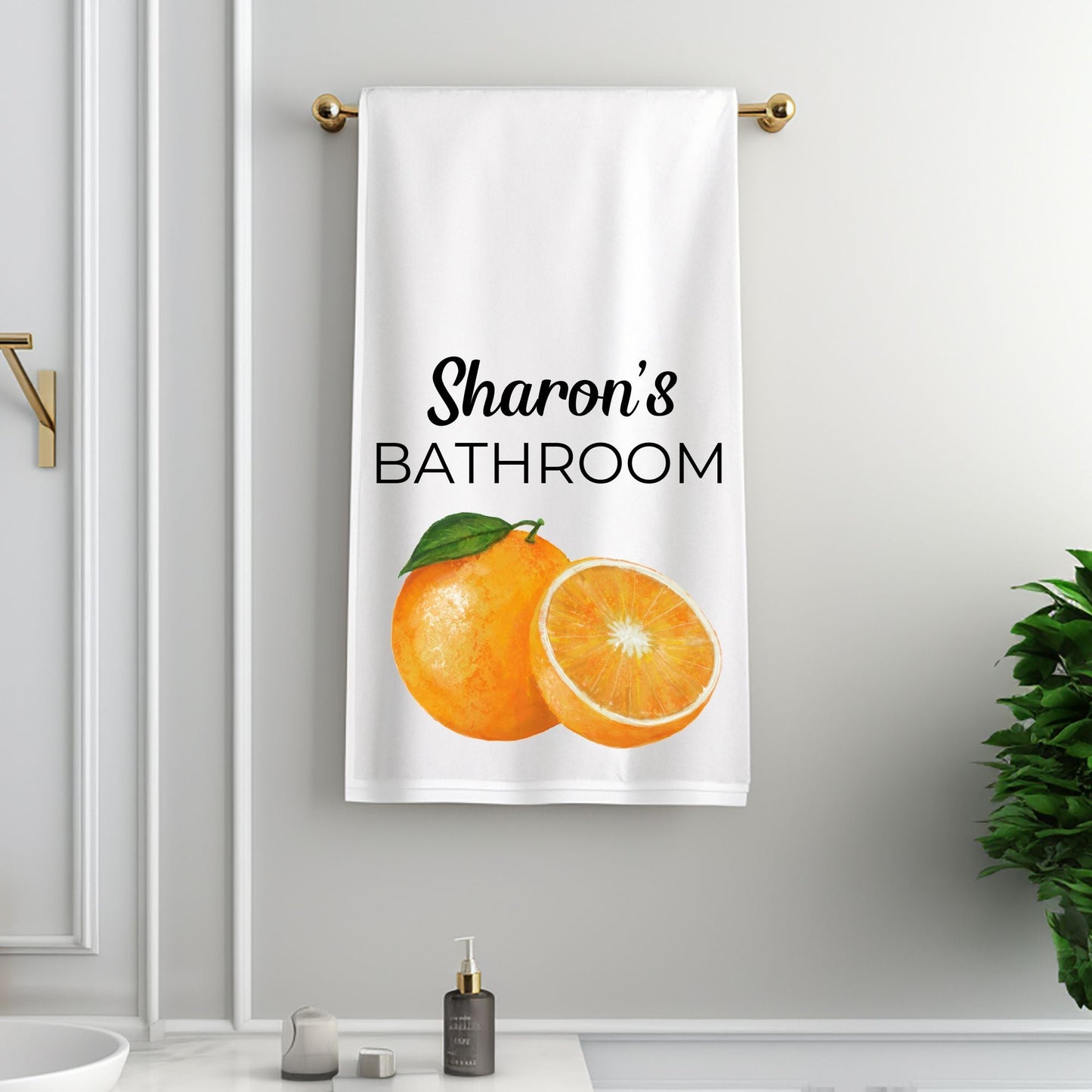 Orange Fruit Bathroom Towel - MerikaArt