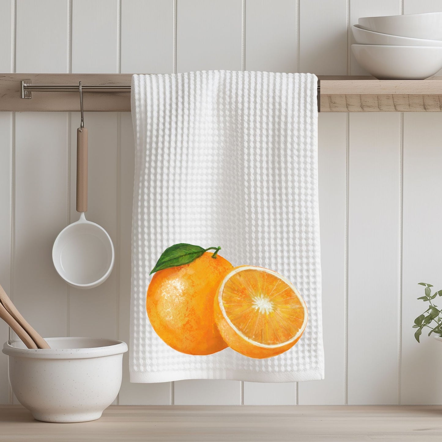 Orange Kitchen Towel - MerikaArt