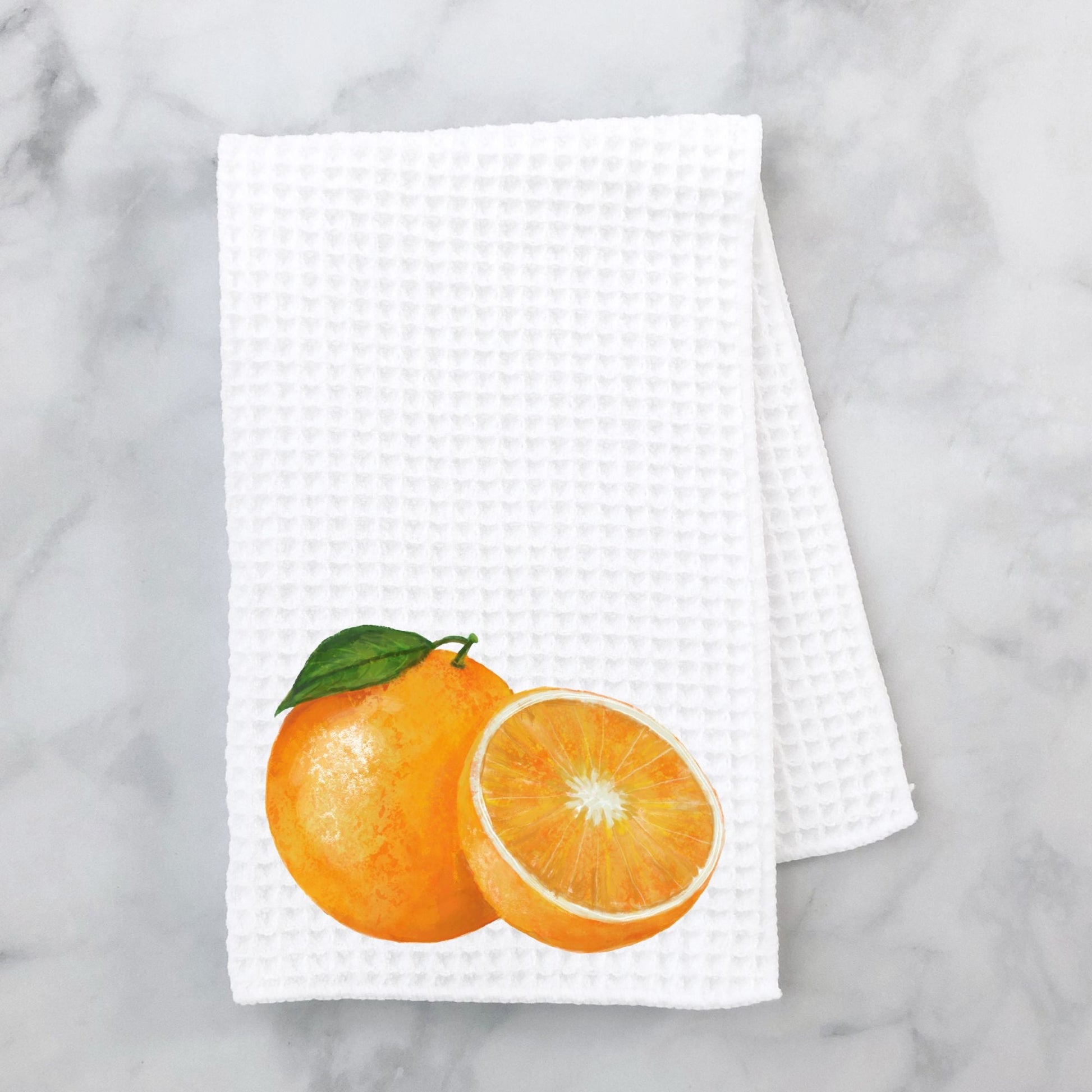 Orange Kitchen Towel - MerikaArt