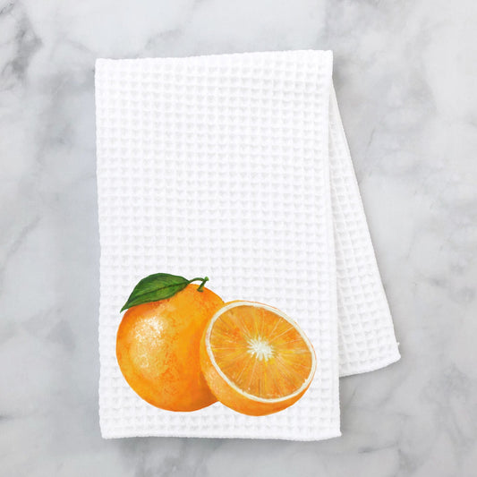 Orange Kitchen Towel - MerikaArt