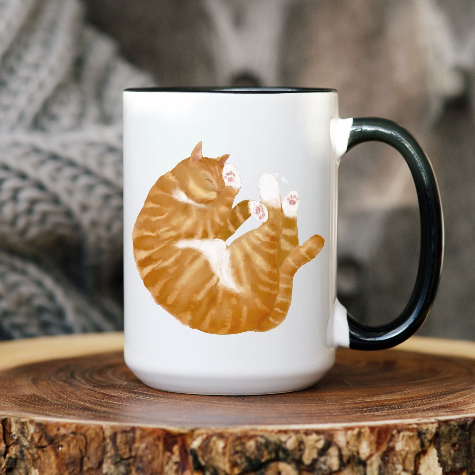 Orange Tabby Cat Mug - MerikaArt