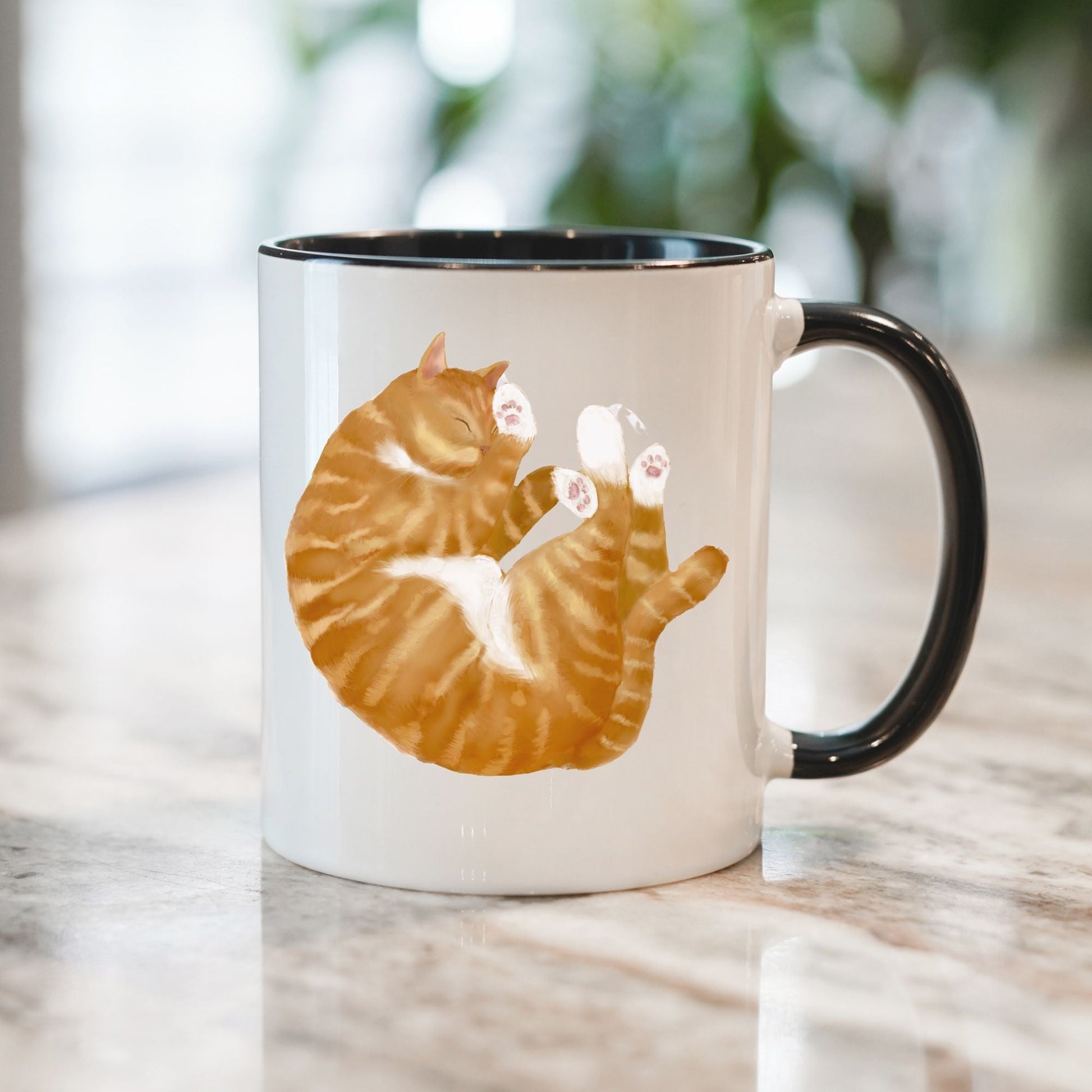 Orange Tabby Cat Mug - MerikaArt