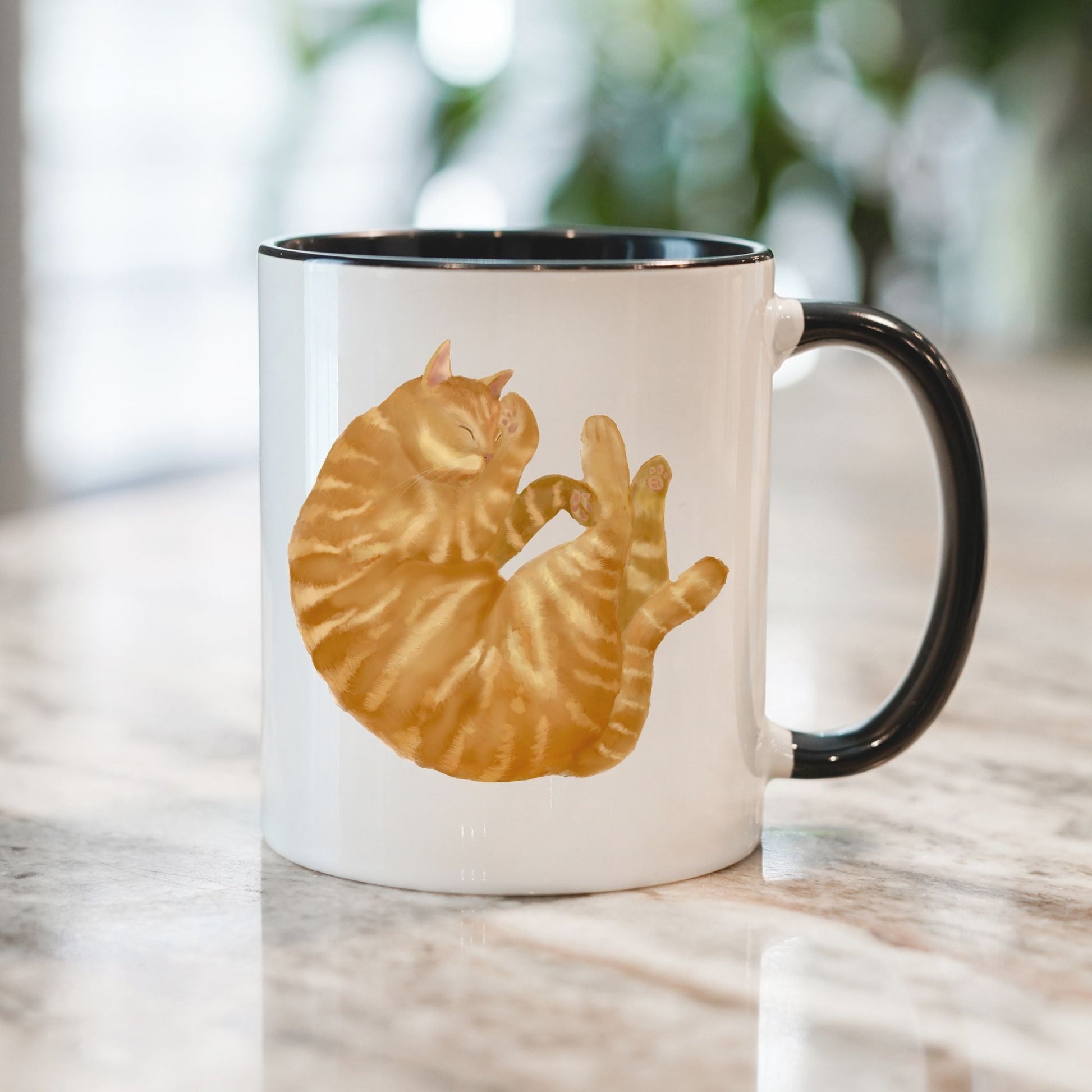 Orange Tabby Cat Mug - MerikaArt