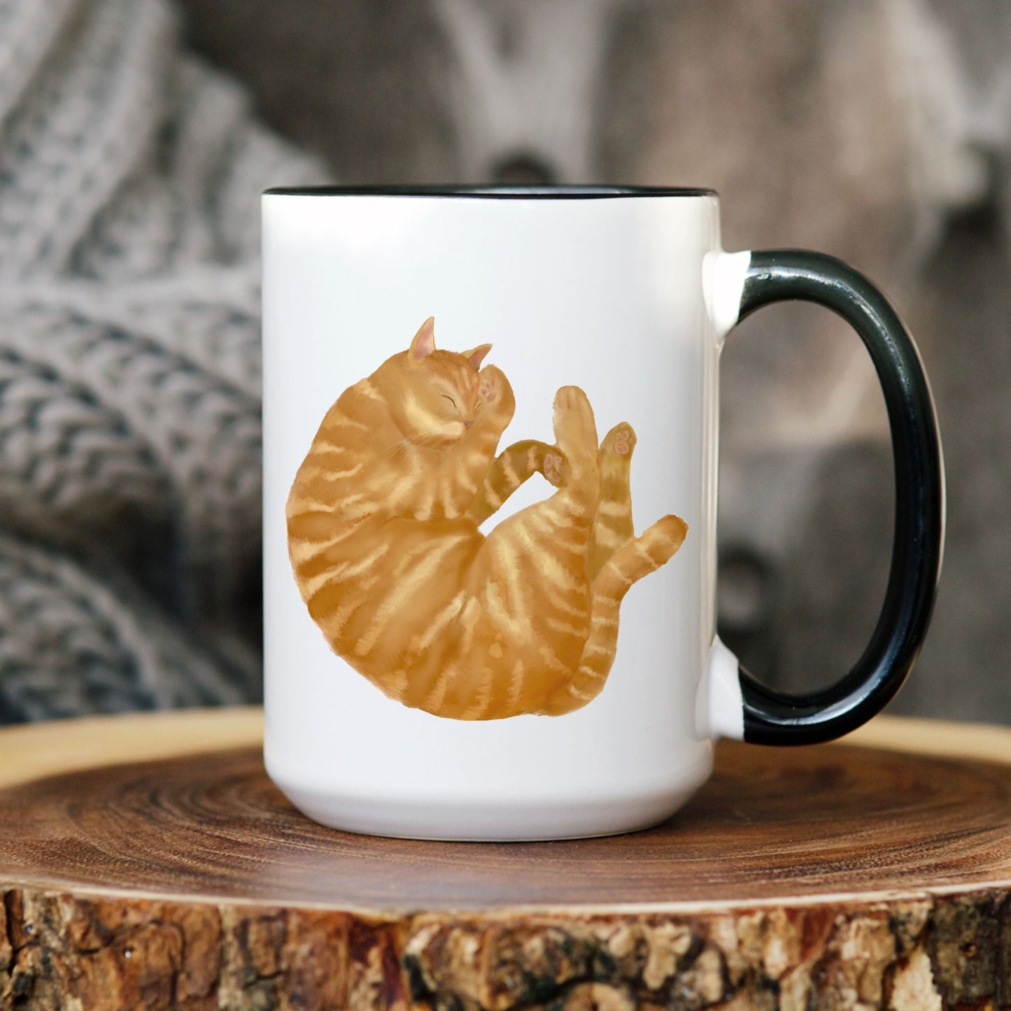 Orange Tabby Cat Mug - MerikaArt