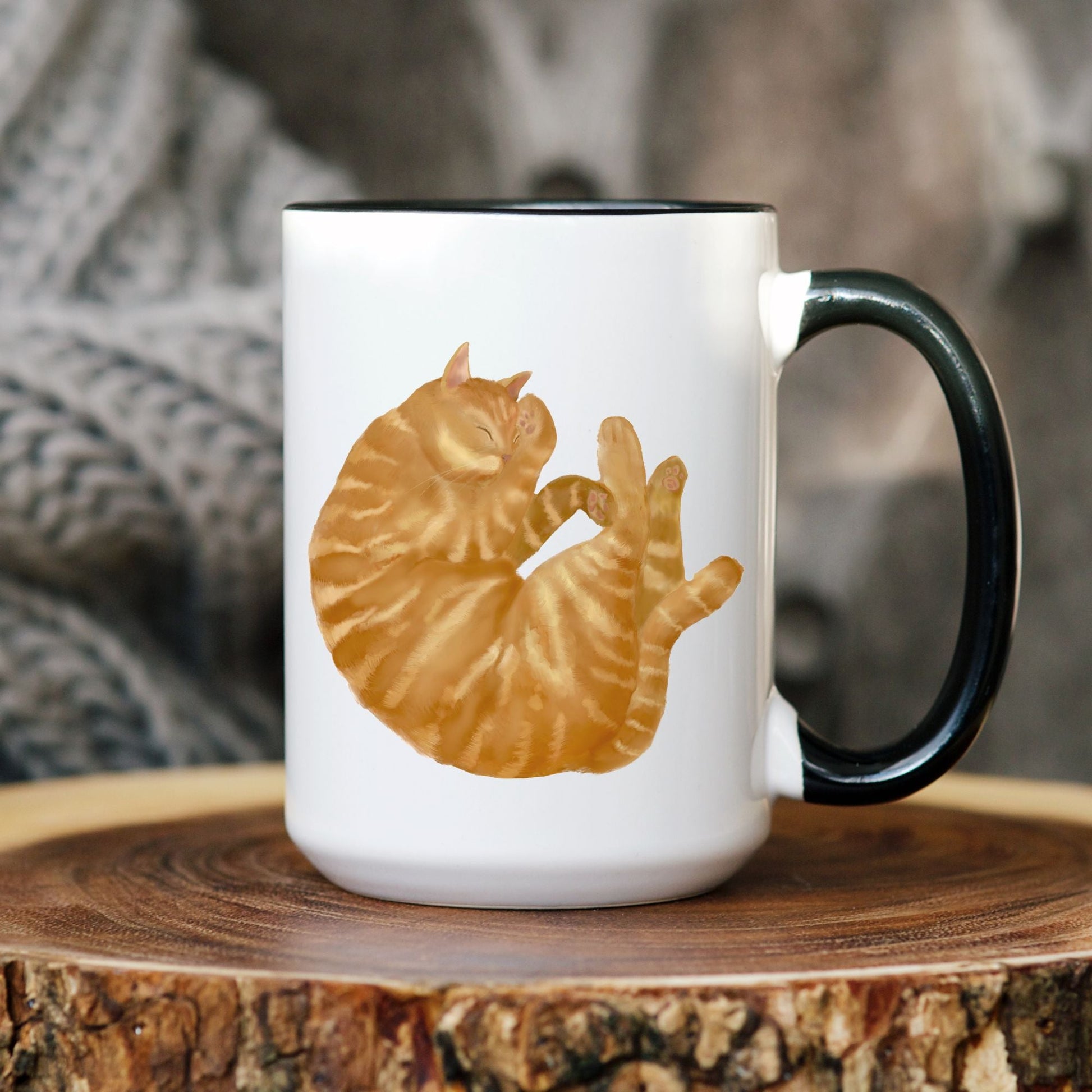Orange Tabby Cat Mug - MerikaArt