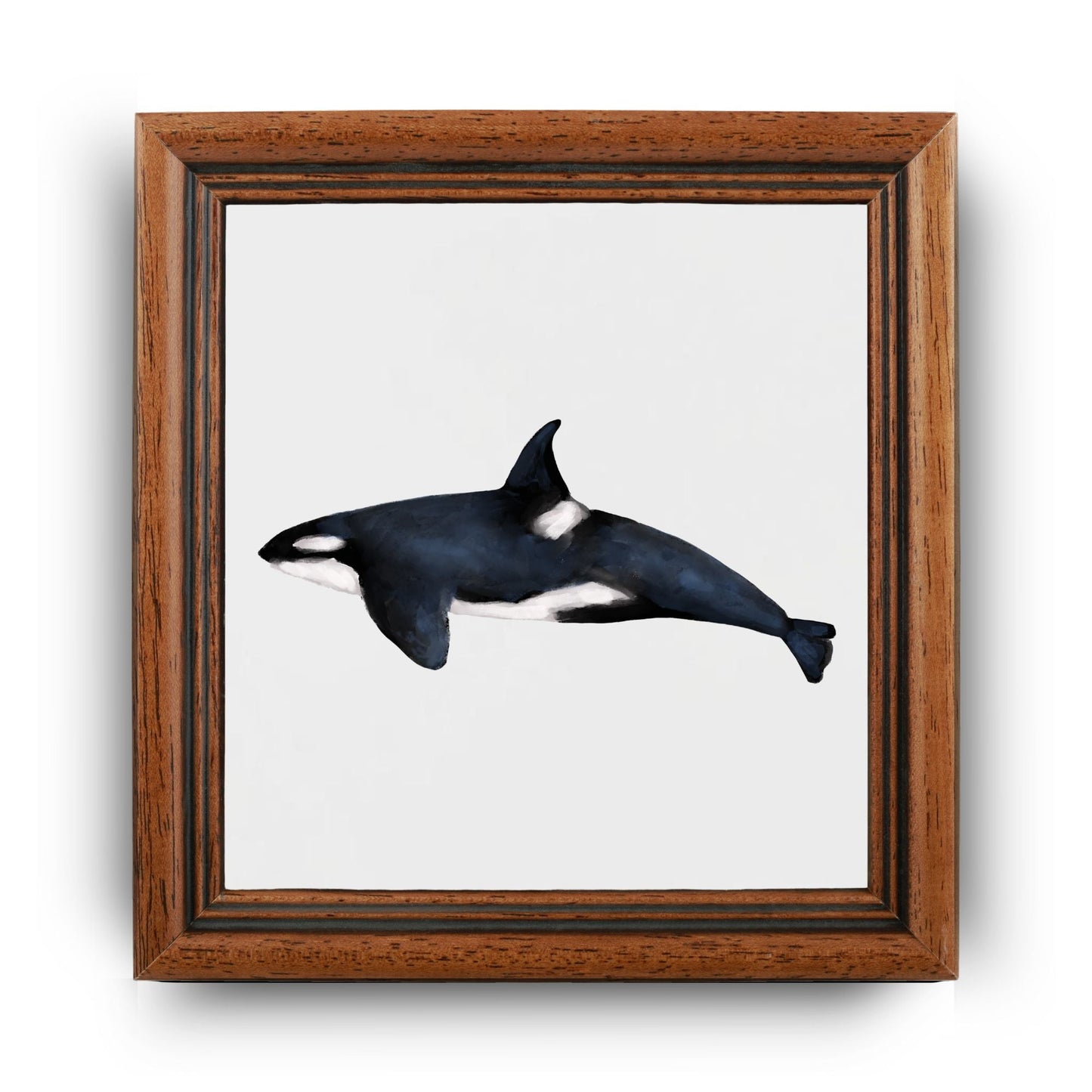 Orca Ceramic Tile – Handcrafted Marine Wildlife Decor - MerikaArt