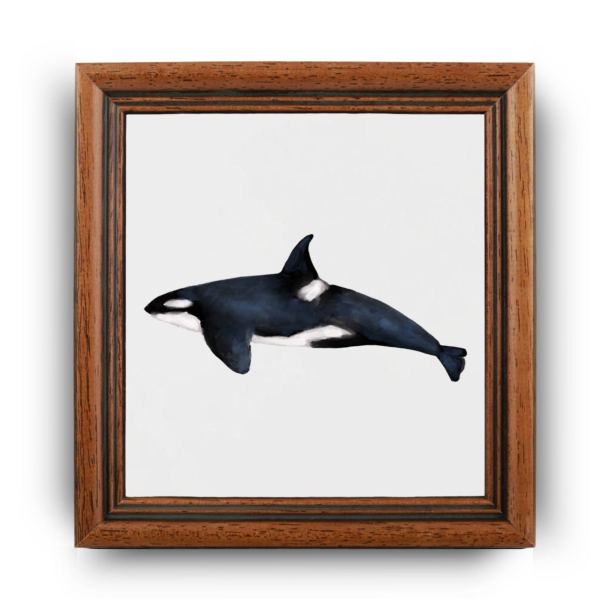 Orca Ceramic Tile – Handcrafted Marine Wildlife Decor - MerikaArt