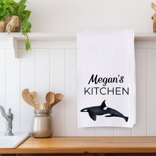 Orca Whale Kitchen Towel - MerikaArt