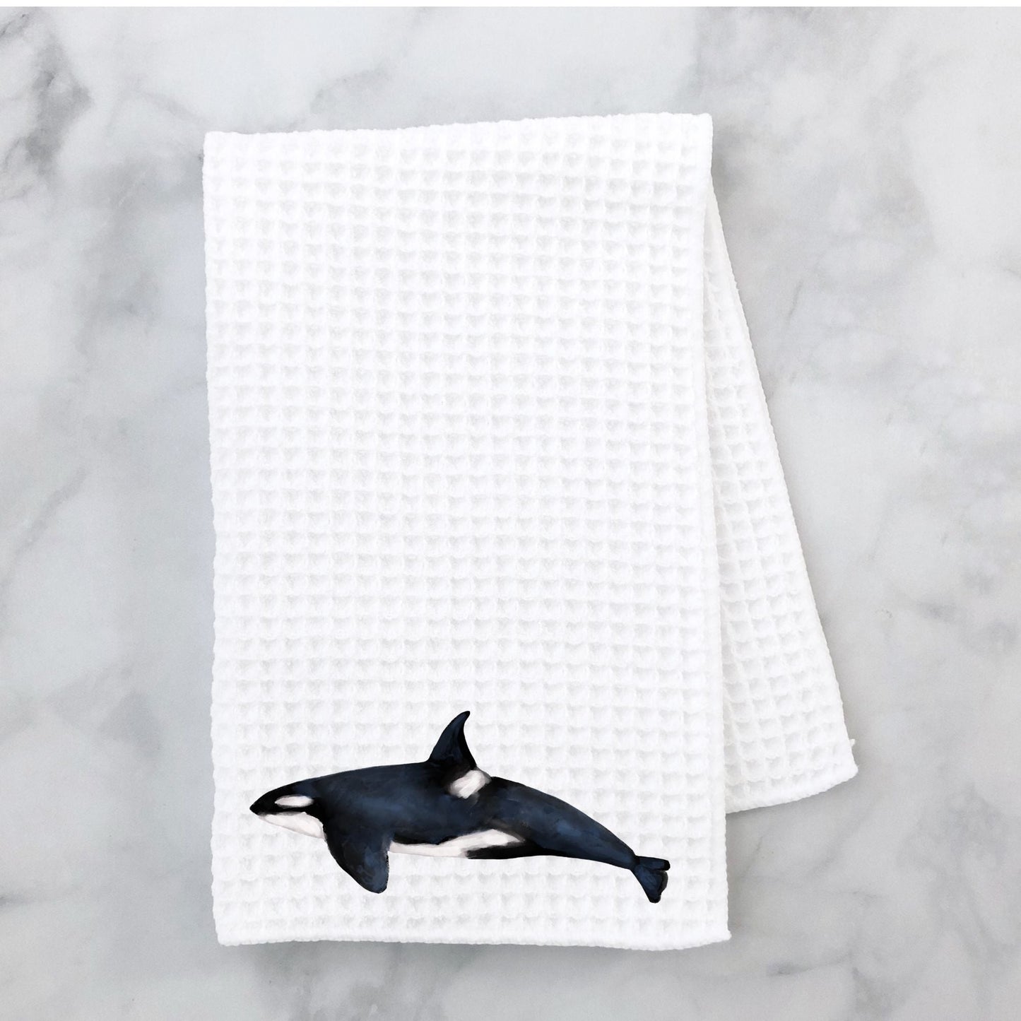 Orca Whale Kitchen Towel - MerikaArt