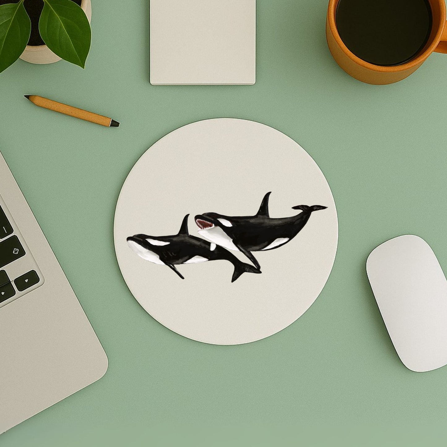 Orca Whale Mousepad - MerikaArt