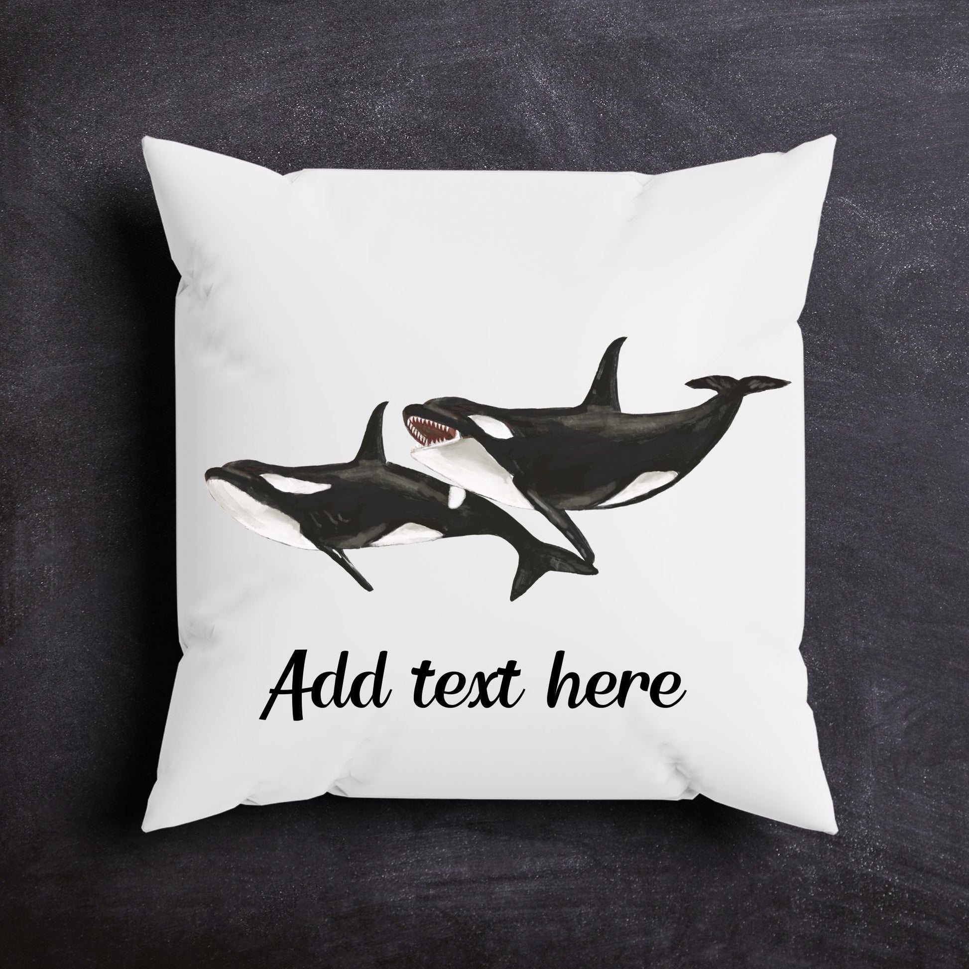 Orca Whale Pillow - MerikaArt