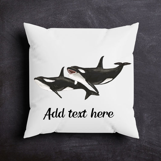 Orca Whale Pillow - MerikaArt