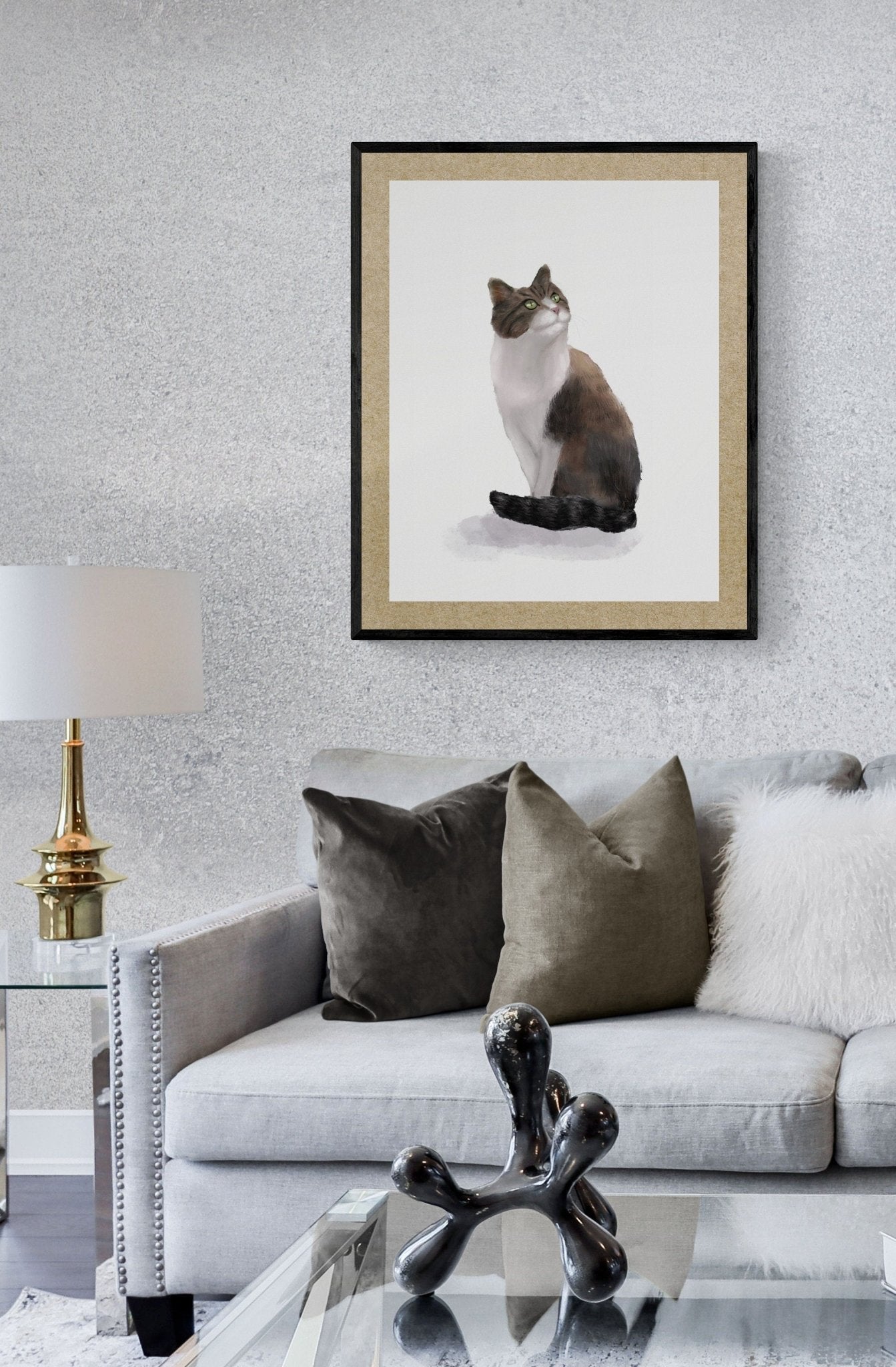 Original Calico Cat Print - MerikaArt