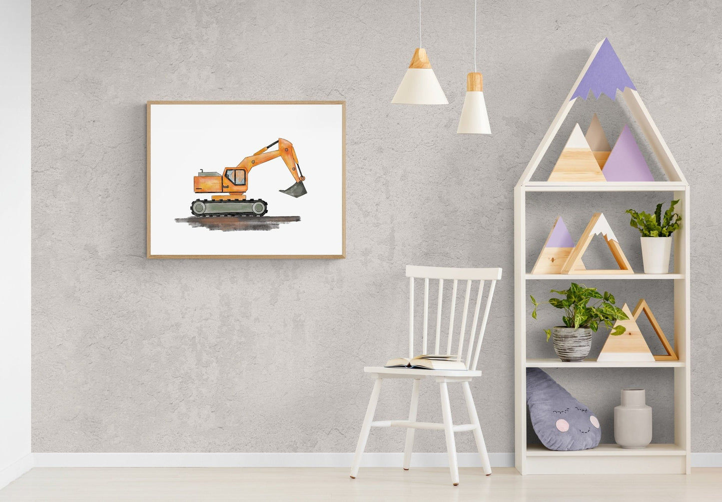 Original Excavator Print - MerikaArt