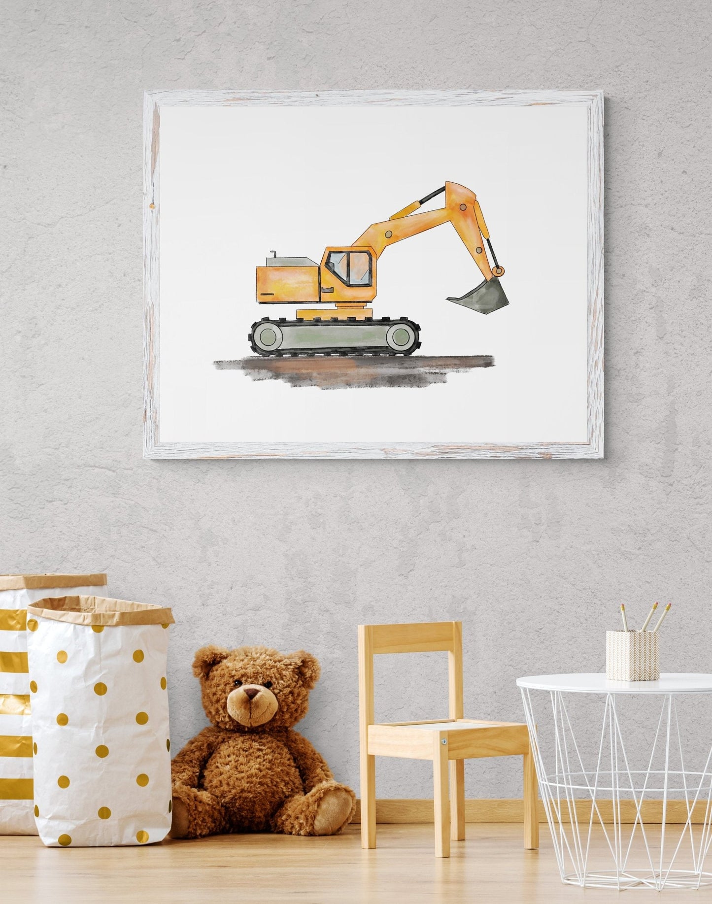 Original Excavator Print - MerikaArt