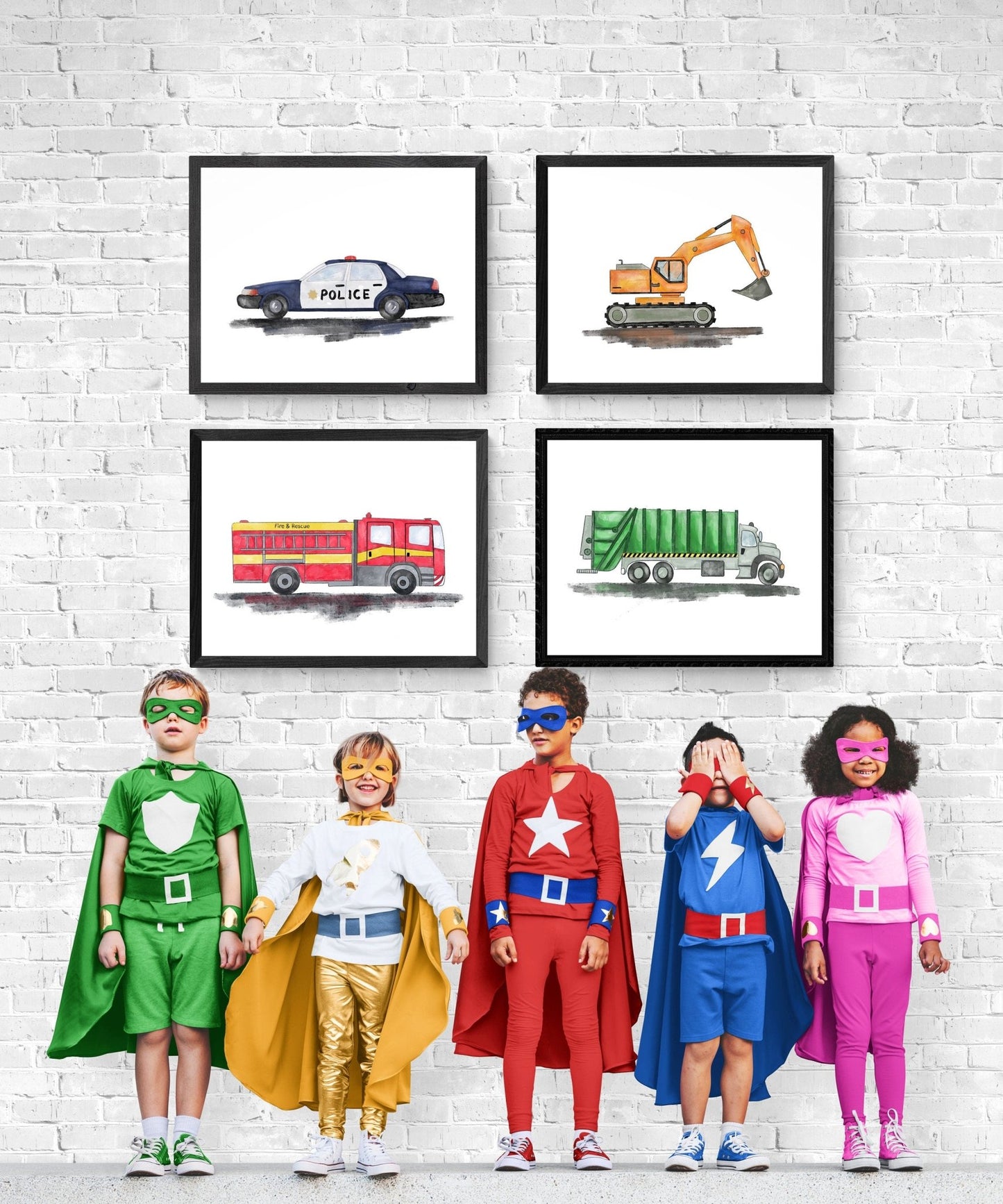 Original Police Car Art Print - MerikaArt