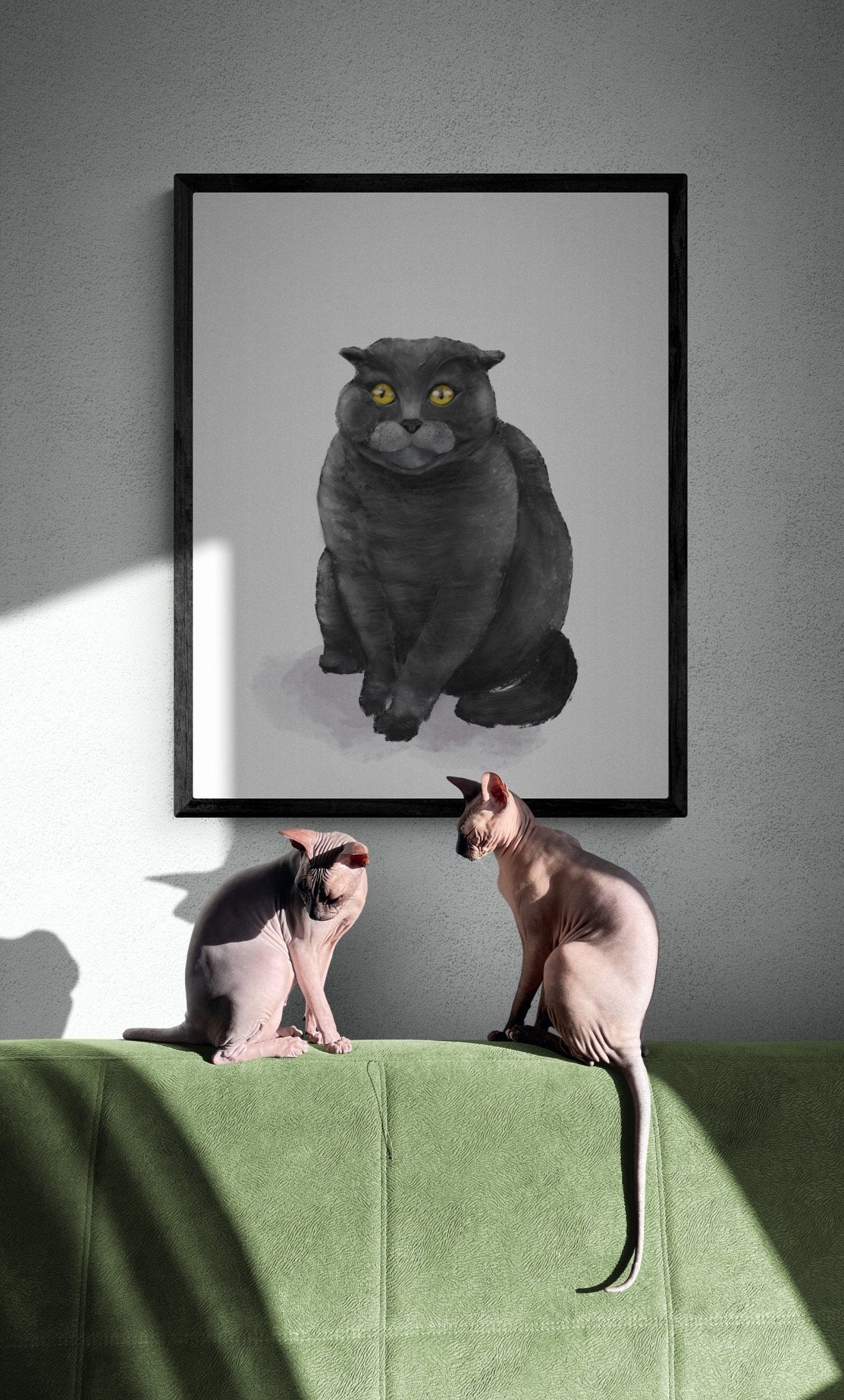 Original Scottish Fold Cat Print - MerikaArt
