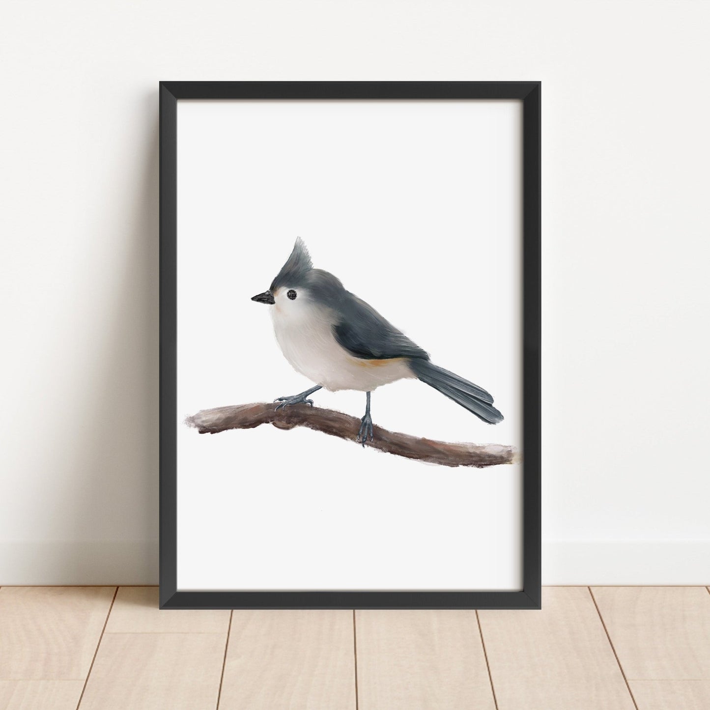 Original Tufted Titmouse Bird Print - MerikaArt