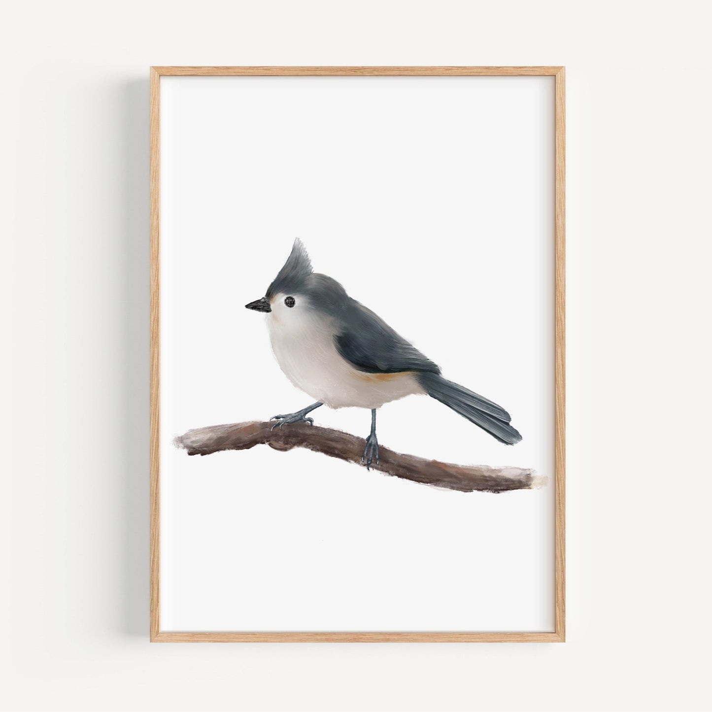 Original Tufted Titmouse Bird Print - MerikaArt