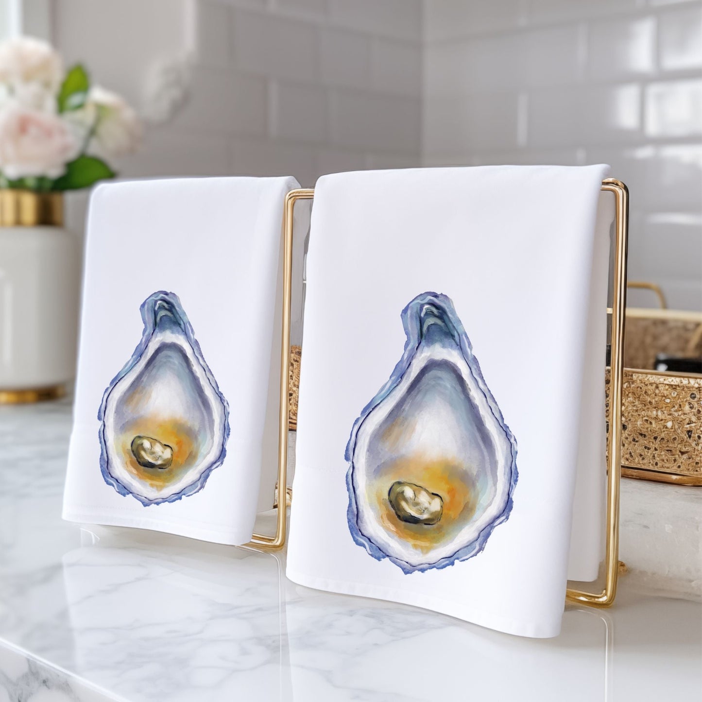 Oyster Bathroom Towel - MerikaArt