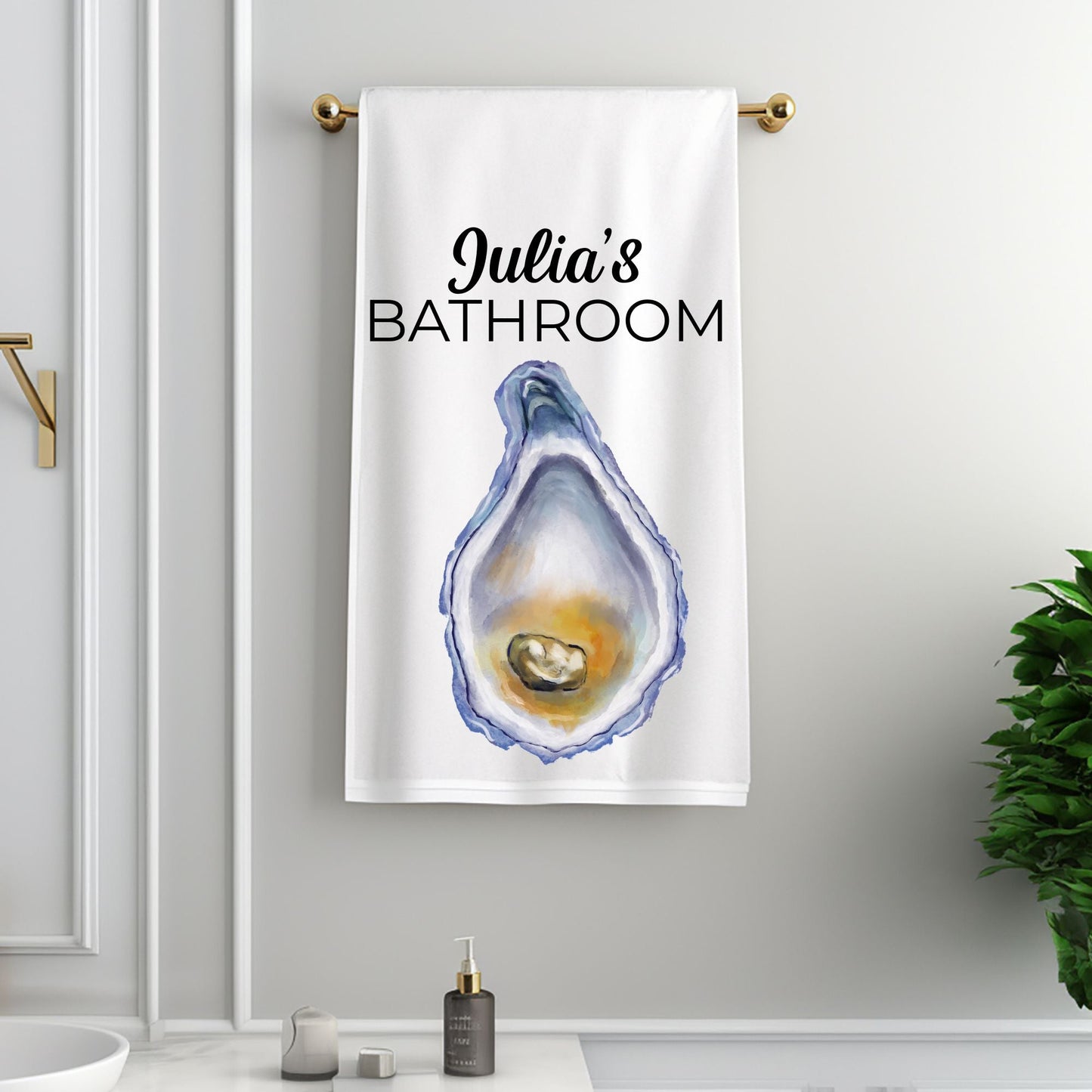 Oyster Bathroom Towel - MerikaArt