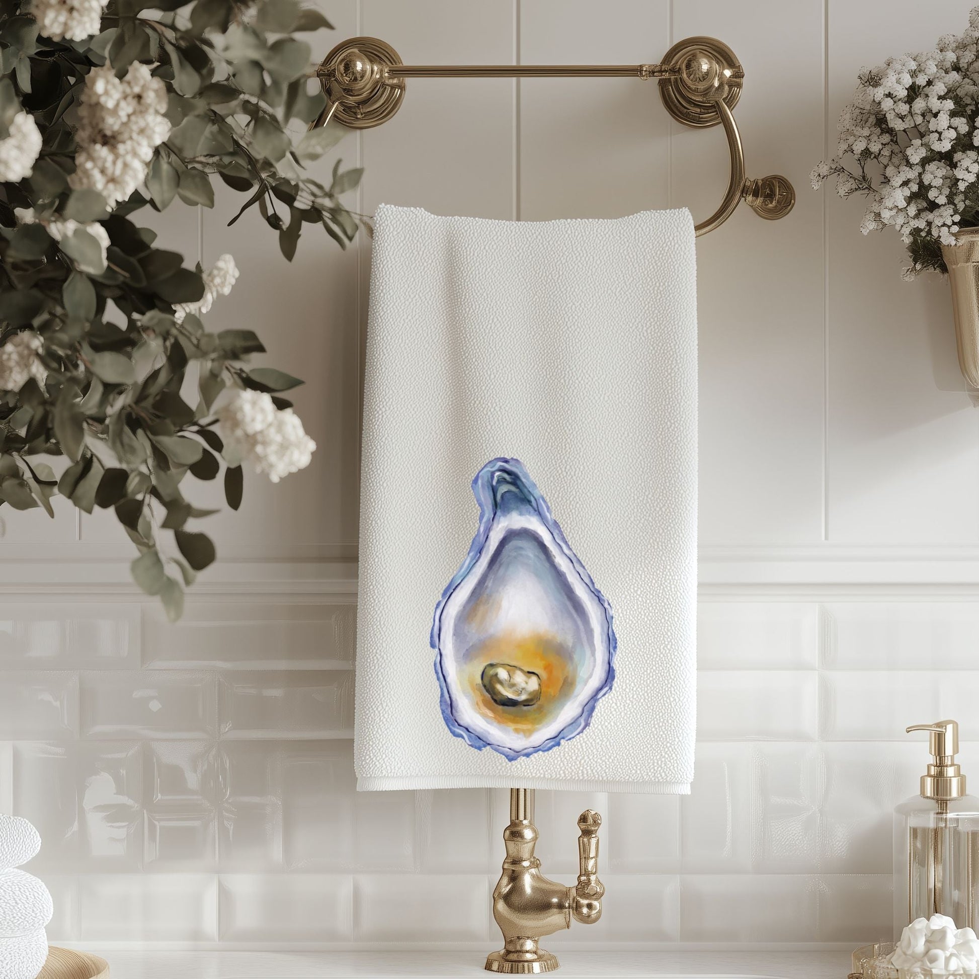 Oyster Bathroom Towel - MerikaArt