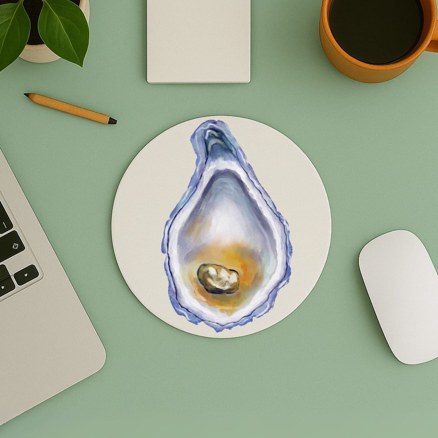 Oyster with Pearl Mousepad - MerikaArt