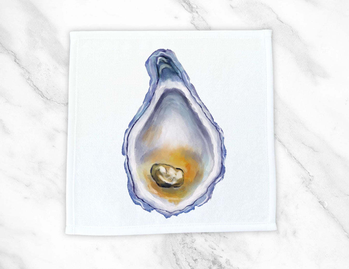 Oyster with Pearl Washcloth - MerikaArt