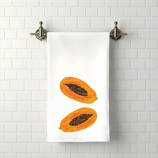 Papaya Fruit Bathroom Towel - MerikaArt