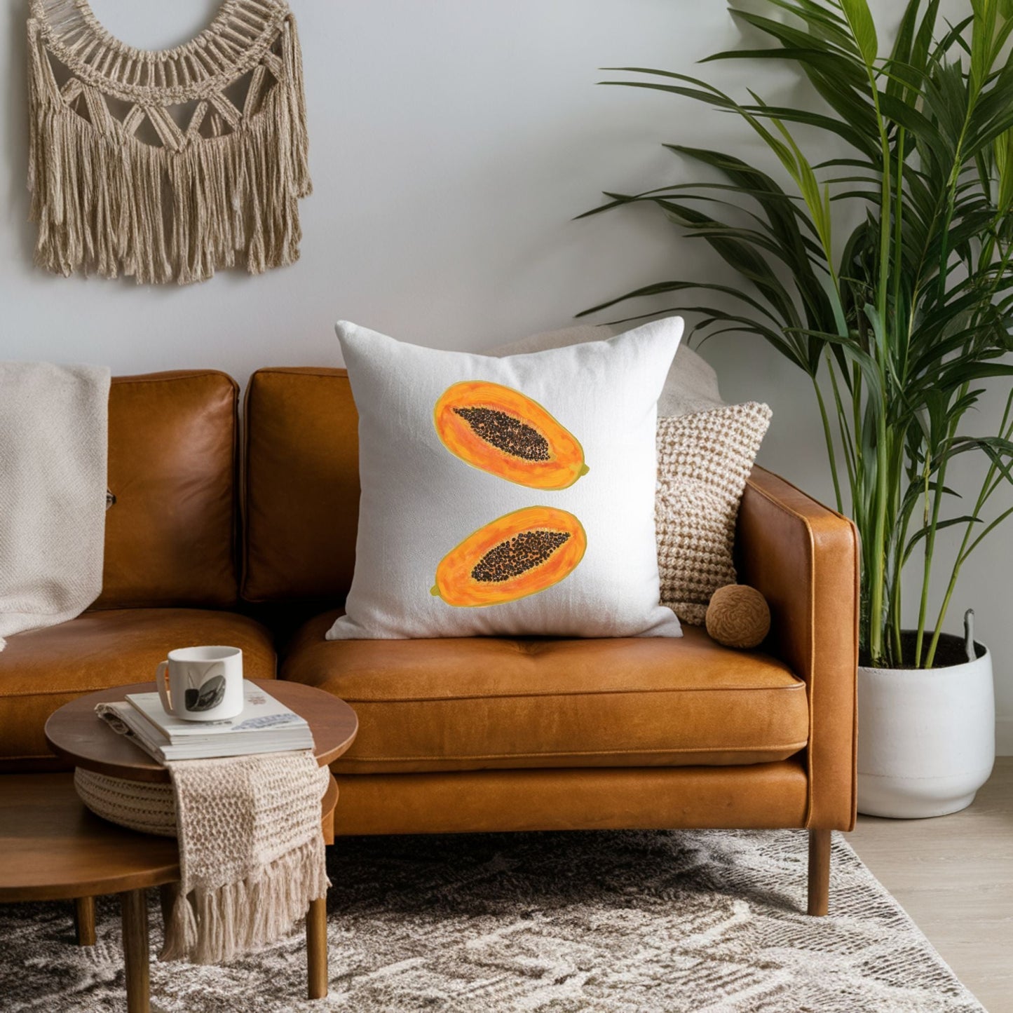 Papaya Pillow - MerikaArt