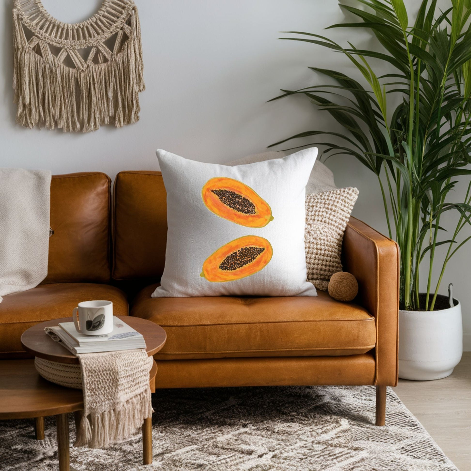 Papaya Pillow - MerikaArt