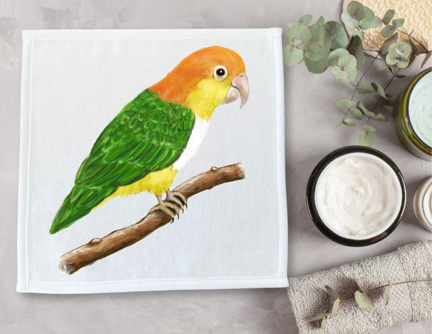 Parrot Washcloth - MerikaArt