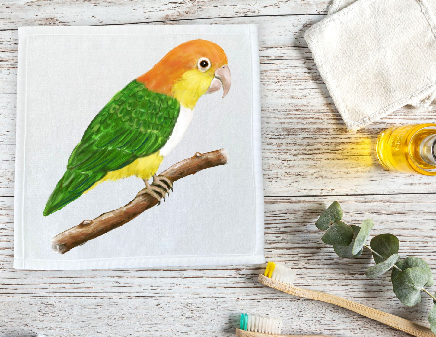 Parrot Washcloth - MerikaArt