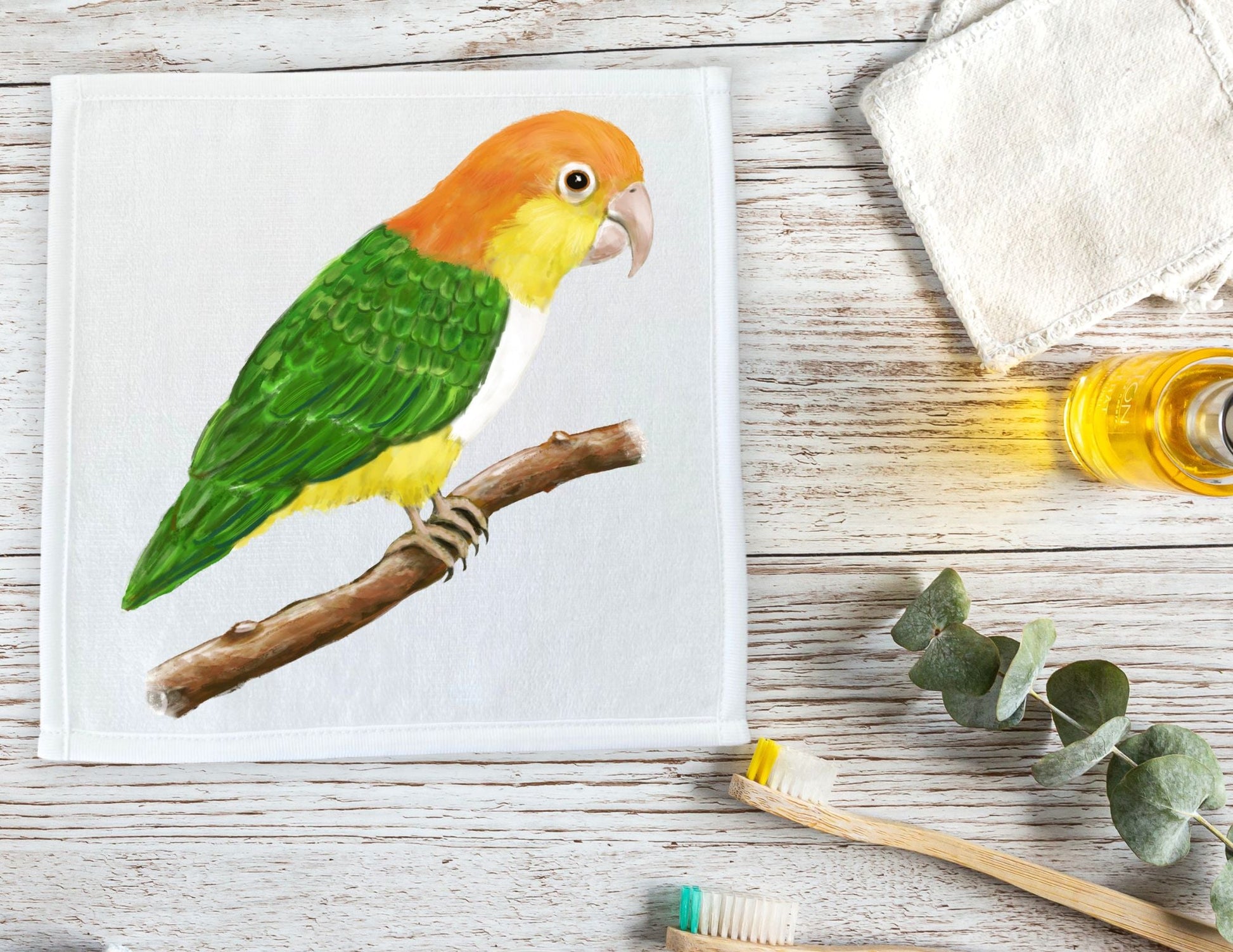 Parrot Washcloth - MerikaArt