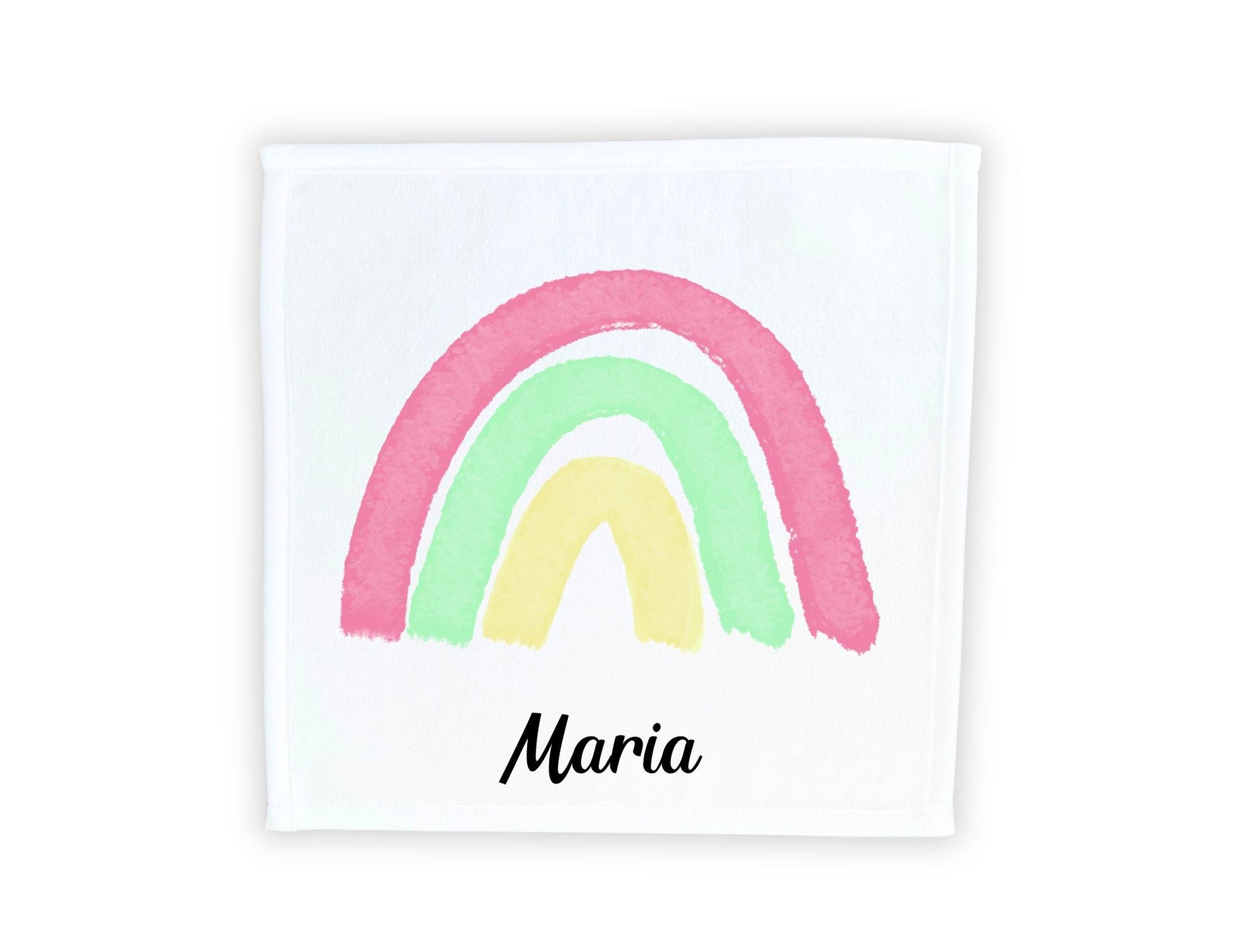 Pastel Rainbow Washcloth - MerikaArt