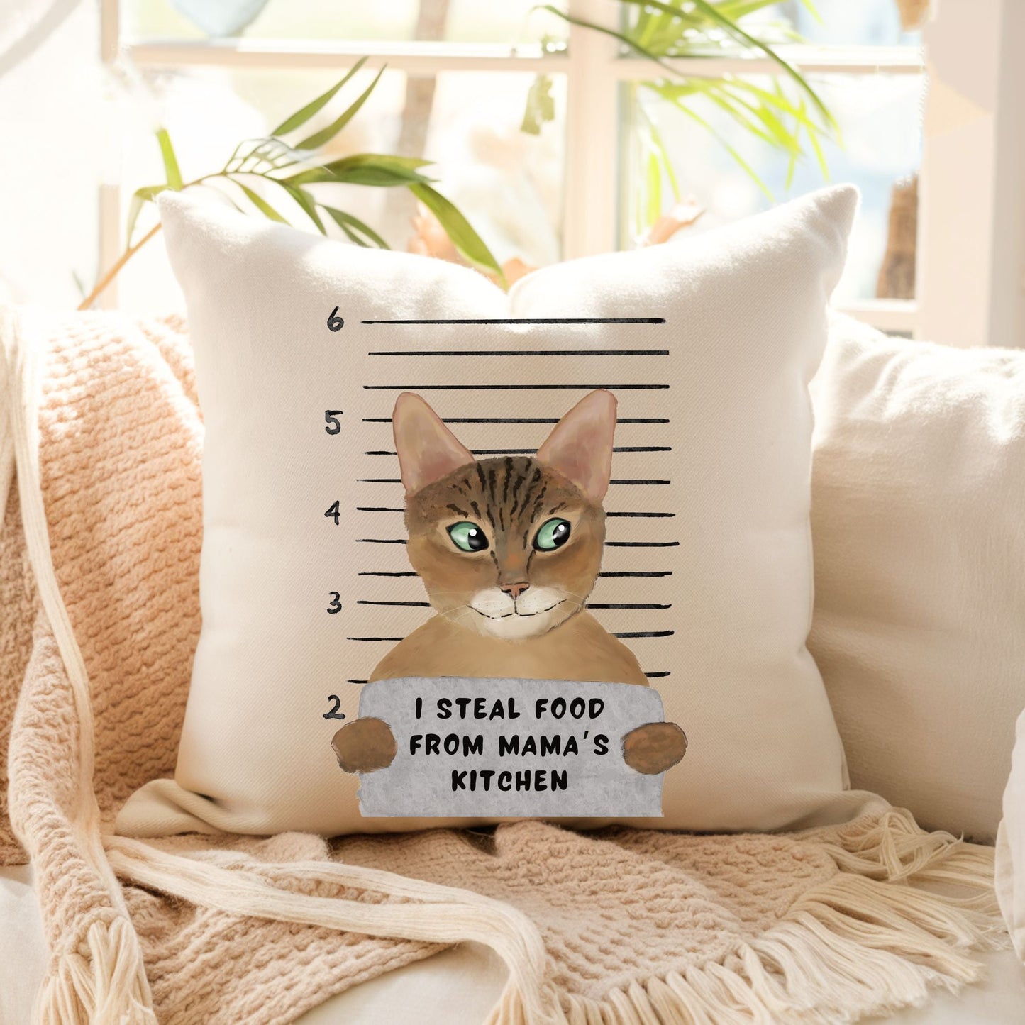 Personalized Abyssinian Cat Pillow - MerikaArt